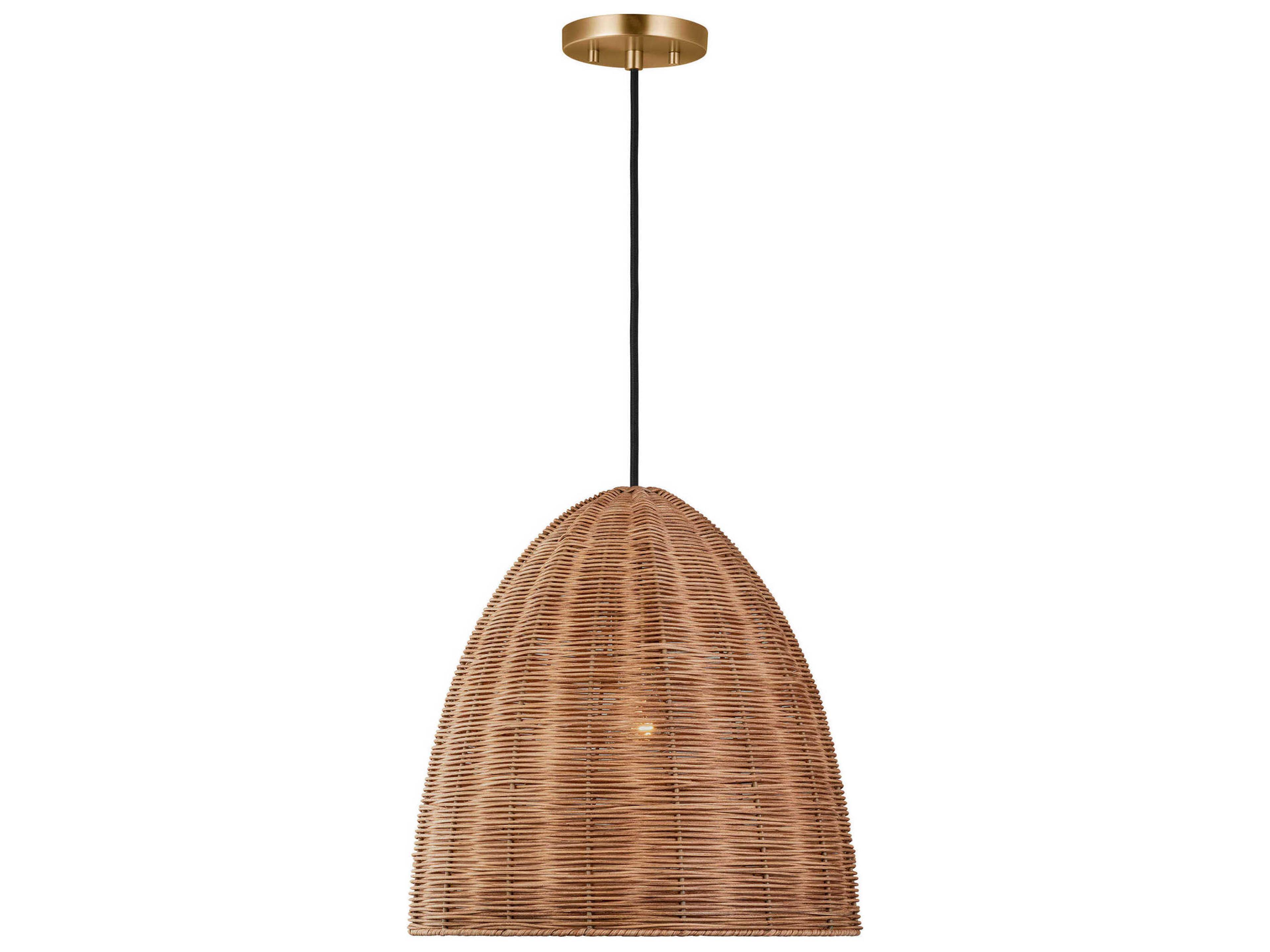 Visual Comfort Studio Norman 1-Light Burnished Brass Brown Dome Pendant