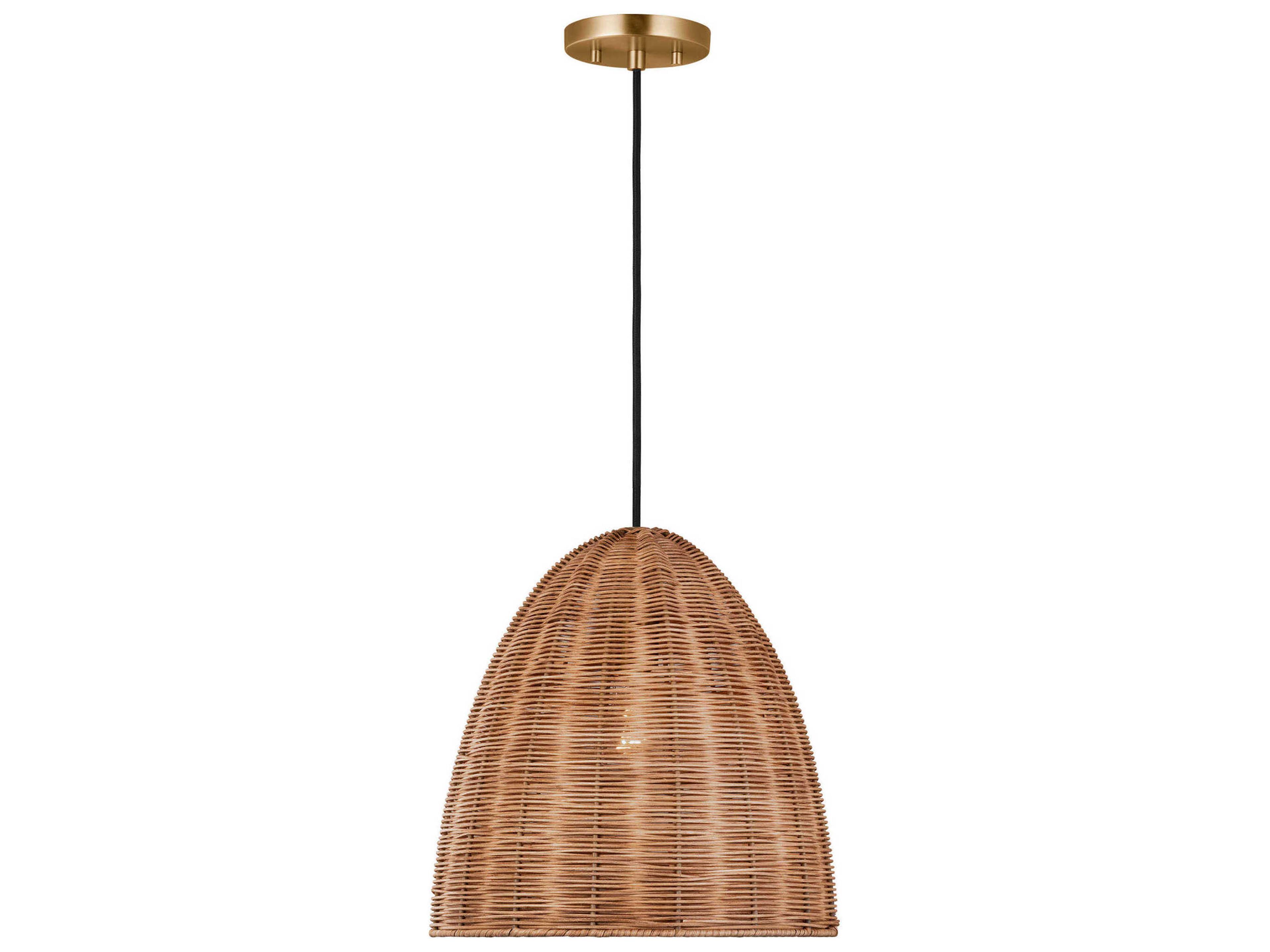 Visual Comfort Studio Norman 1-Light Burnished Brass Brown Dome Pendant