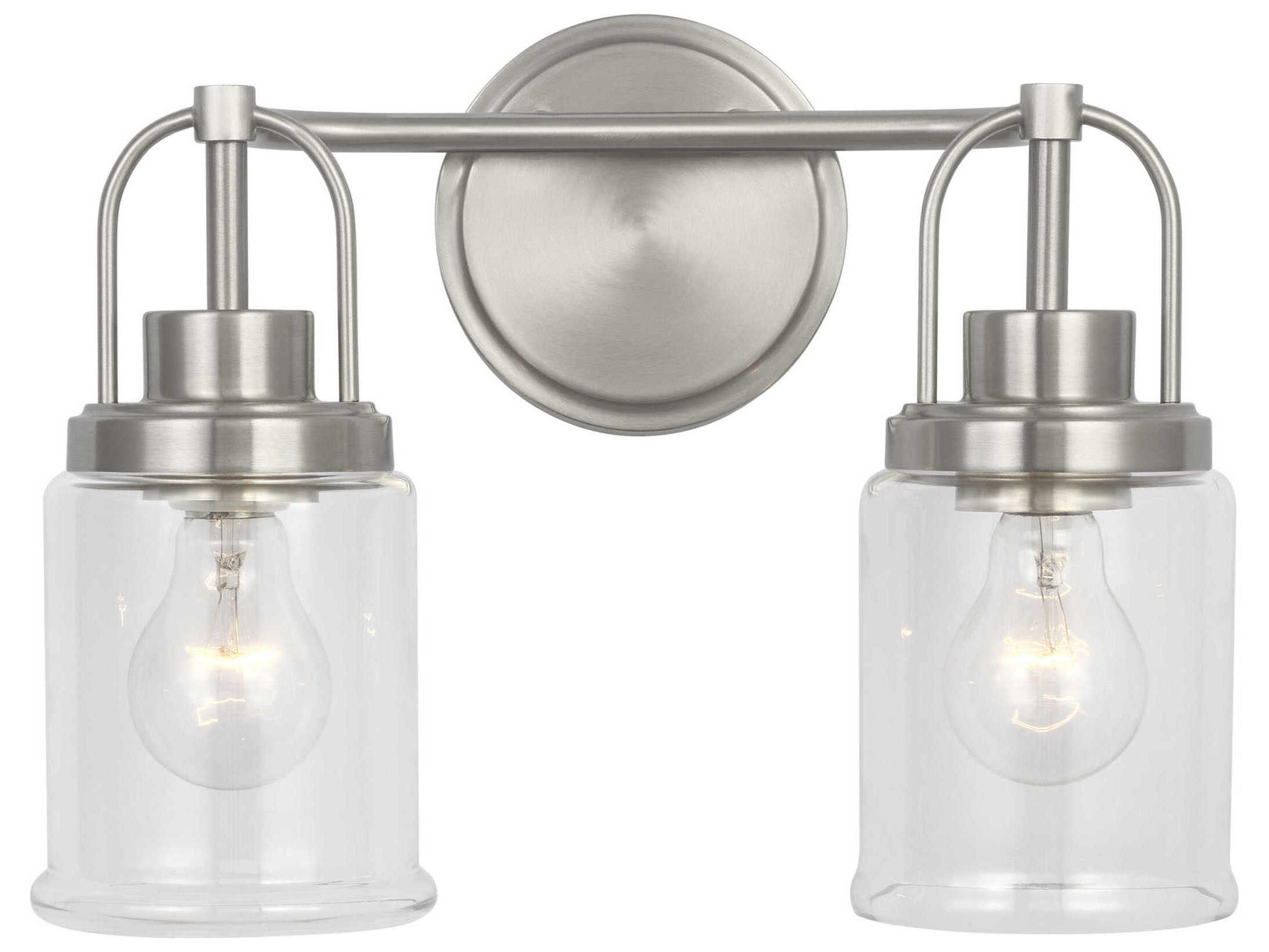 Visual Comfort Studio Anders 2-Light Brushed Nickel Vanity Light