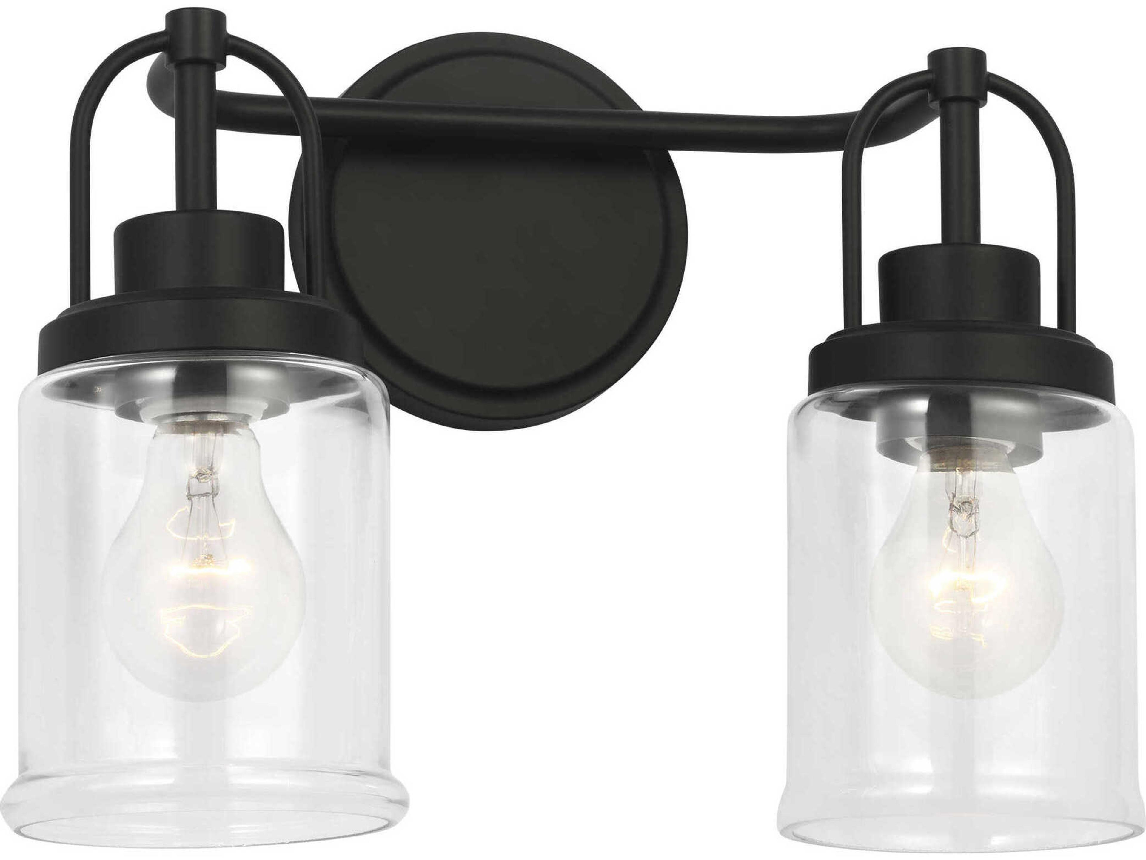Anders 2-Light Midnight Black Vanity Light