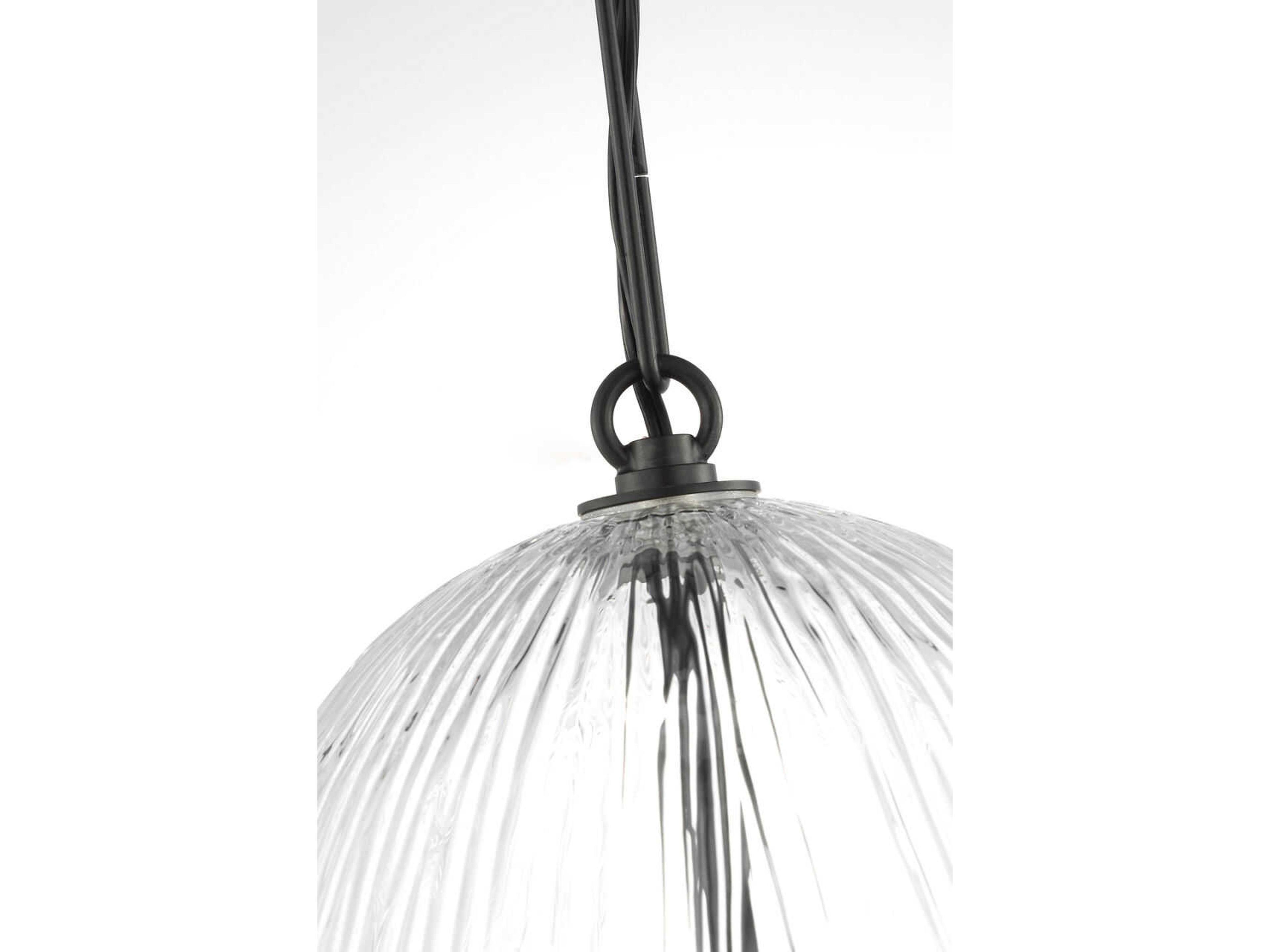 Visual Comfort Studio Serafina 1-Light Aged Iron Black Mini Pendant