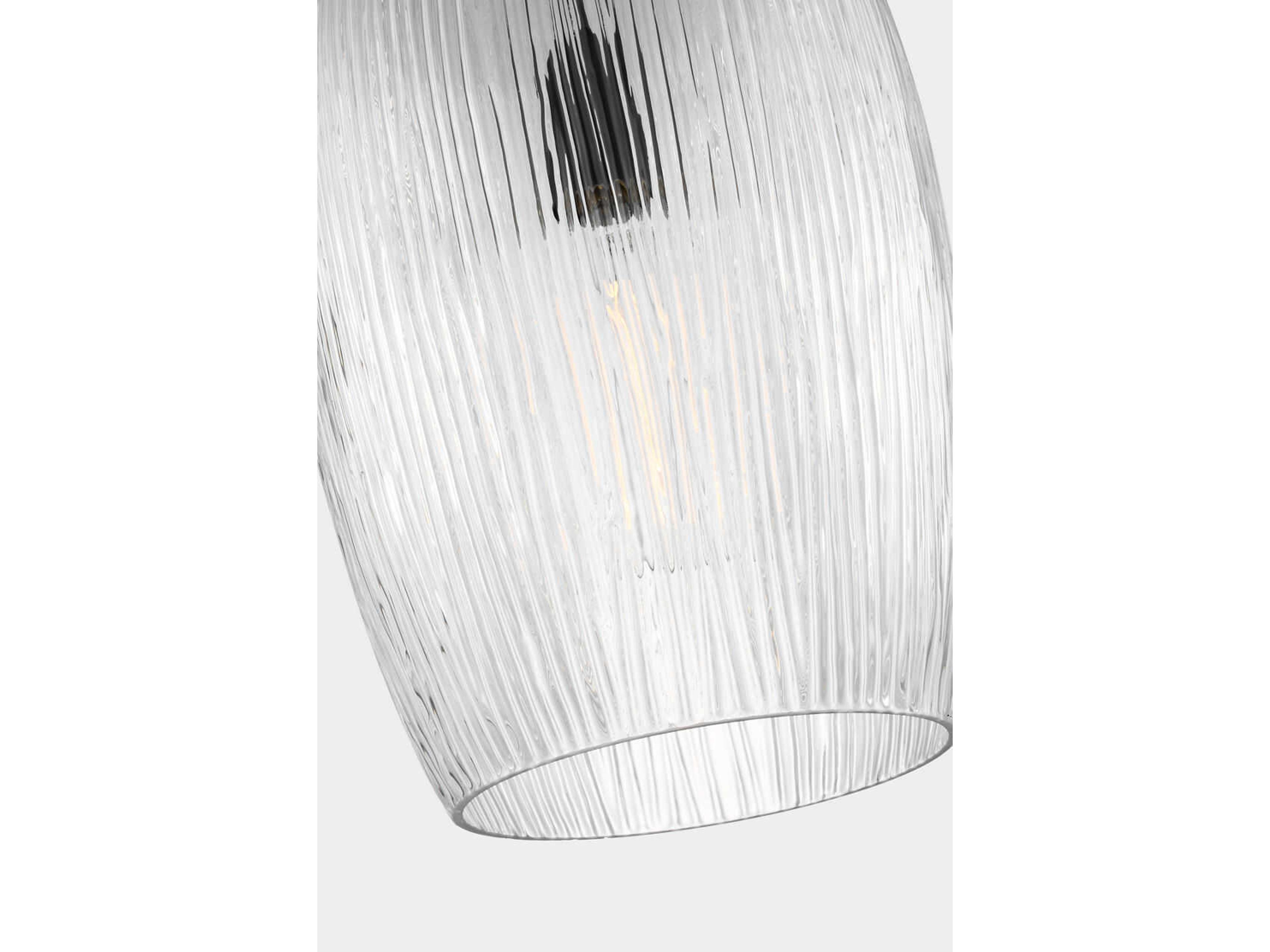 Visual Comfort Studio Serafina 1-Light Aged Iron Black Mini Pendant