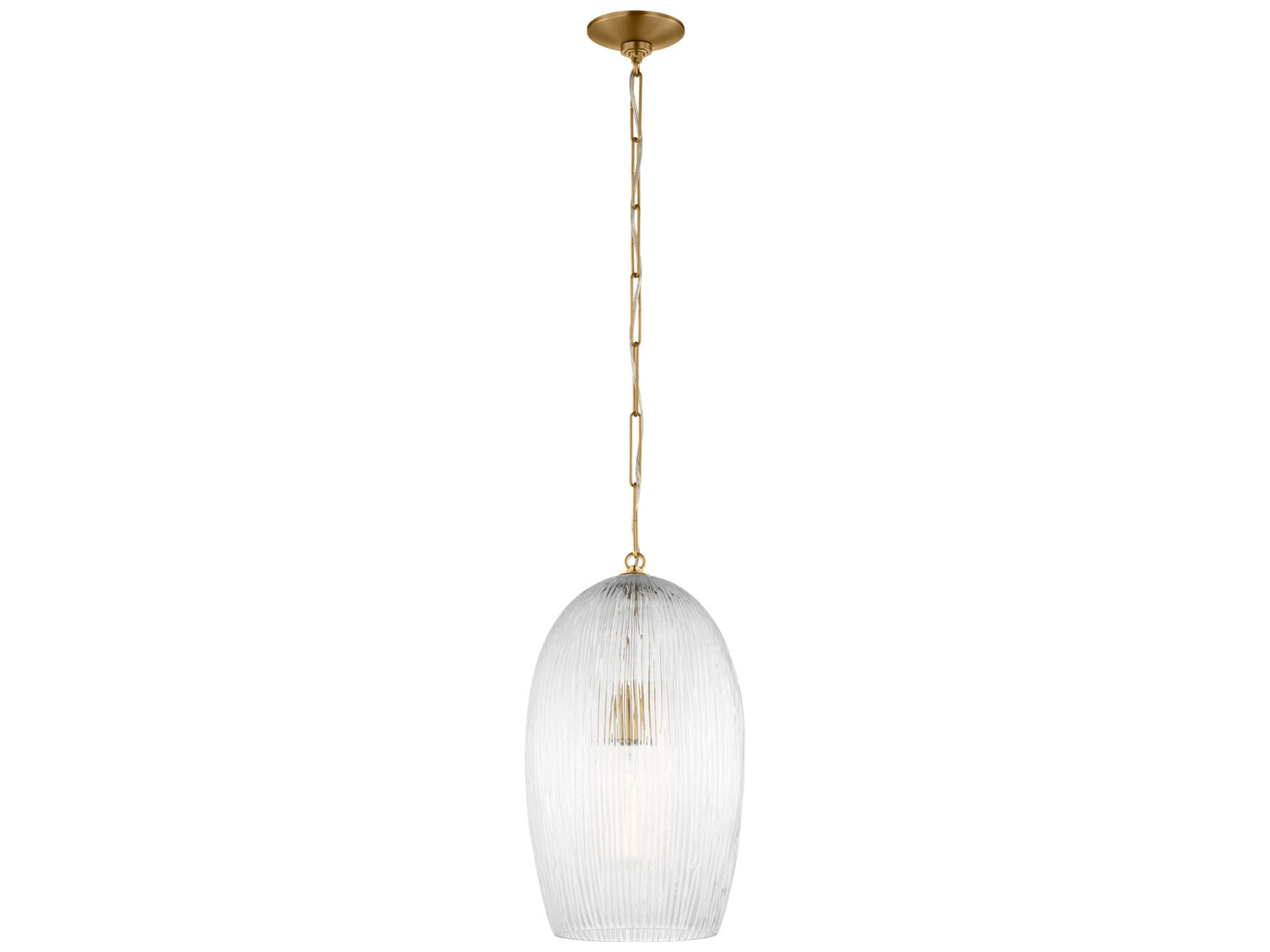Visual Comfort Studio Serafina 1-Light Burnished Brass Mini Pendant