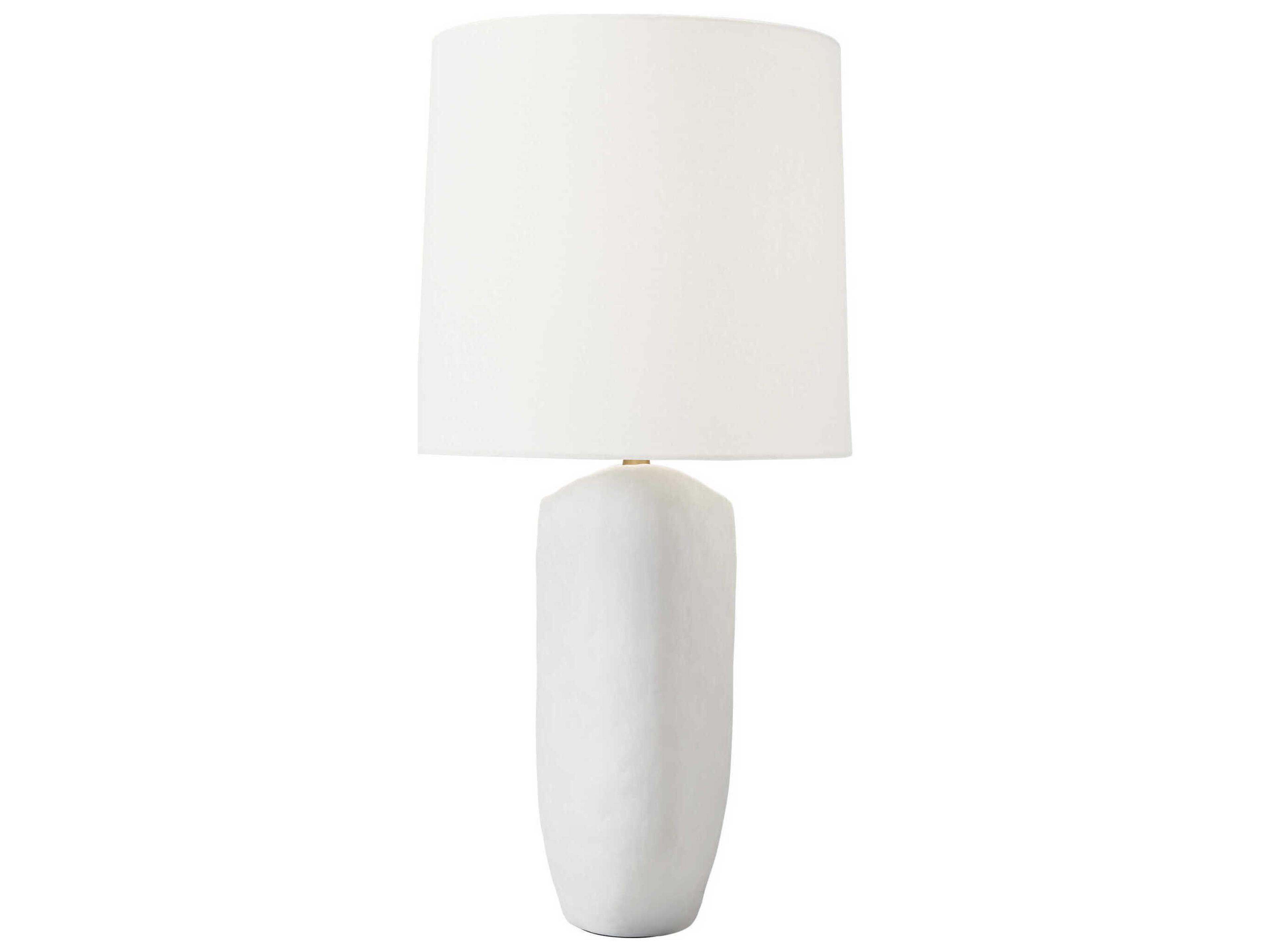 Visual Comfort Studio Cenotes Matte White Ceramic Linen Fabric Buffet Lamp