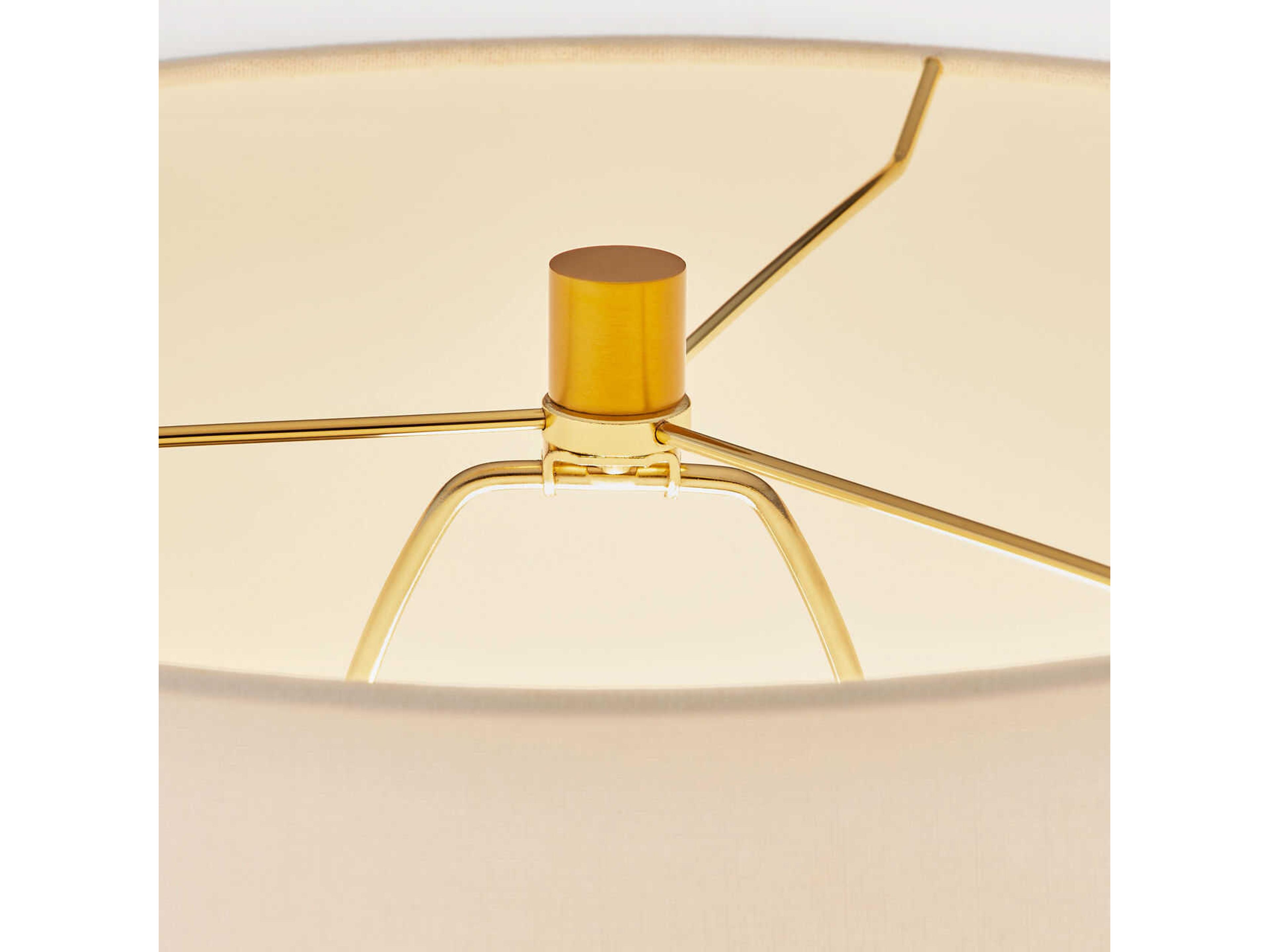 Visual Comfort Studio Fanny Frosted Anglia White Linen Fabric Gray Buffet Lamp