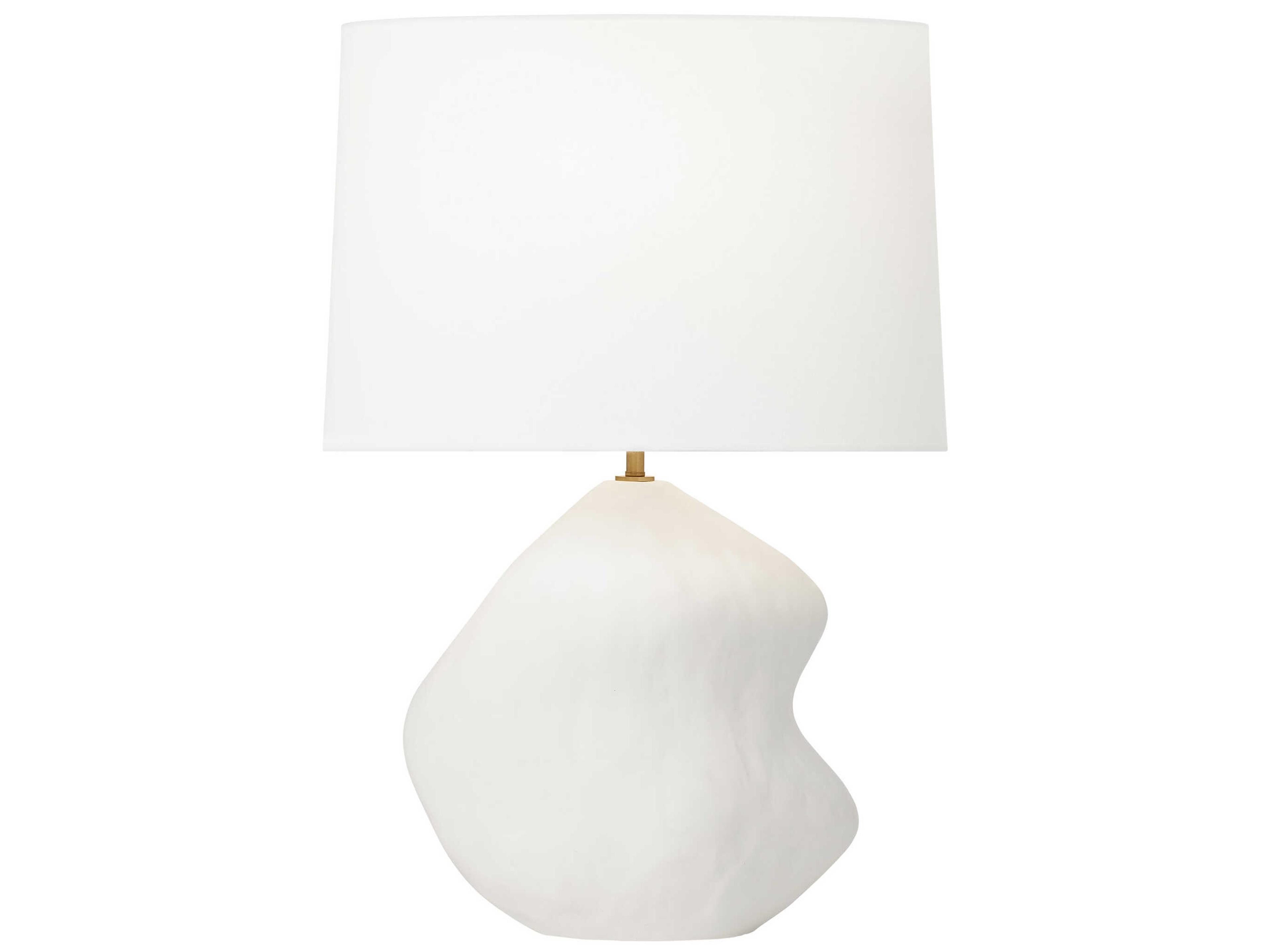 Visual Comfort Studio Broxton Matte White Linen Table Lamp