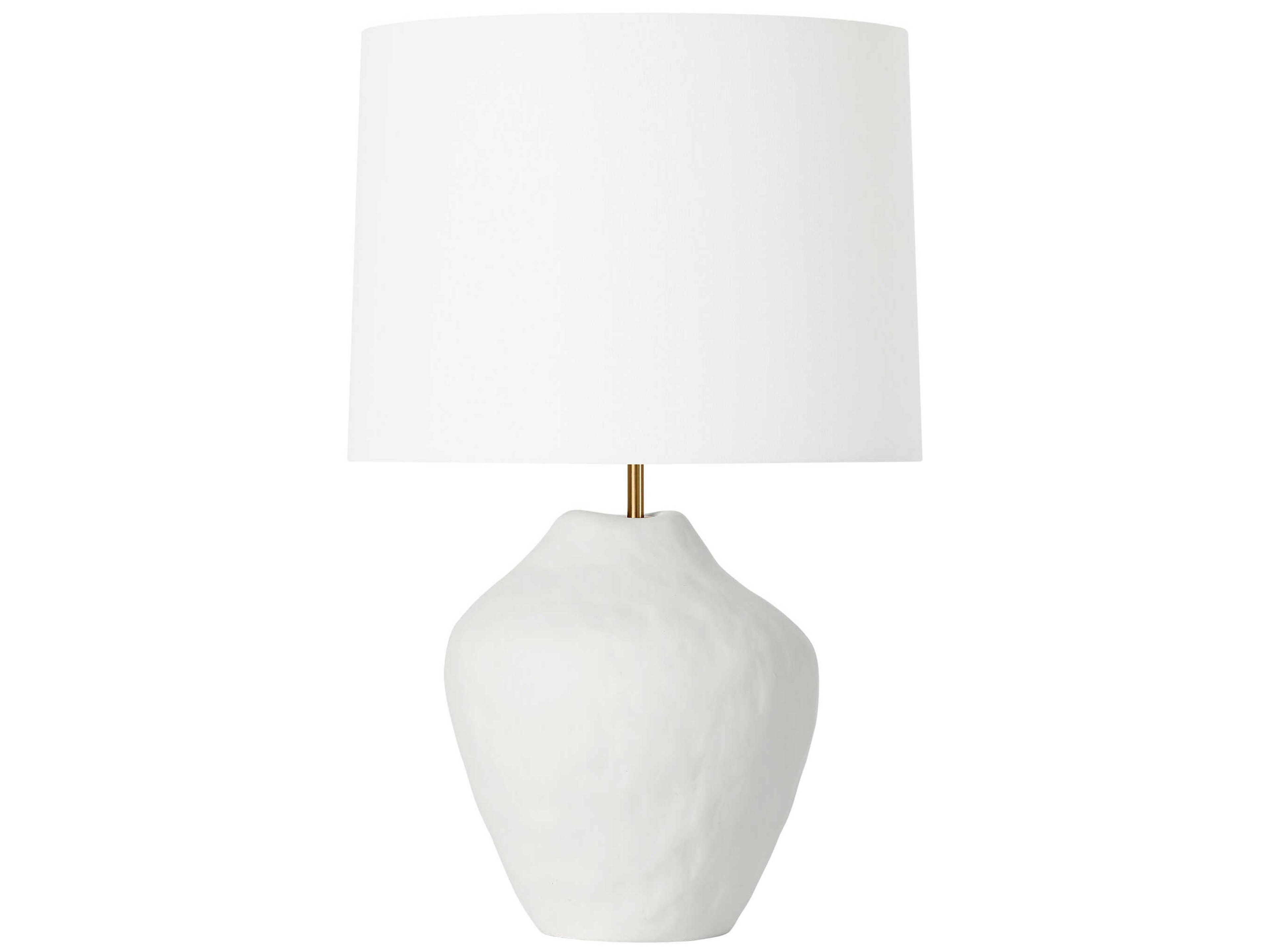 Visual Comfort Studio Cadley Matte White Linen Buffet Lamp