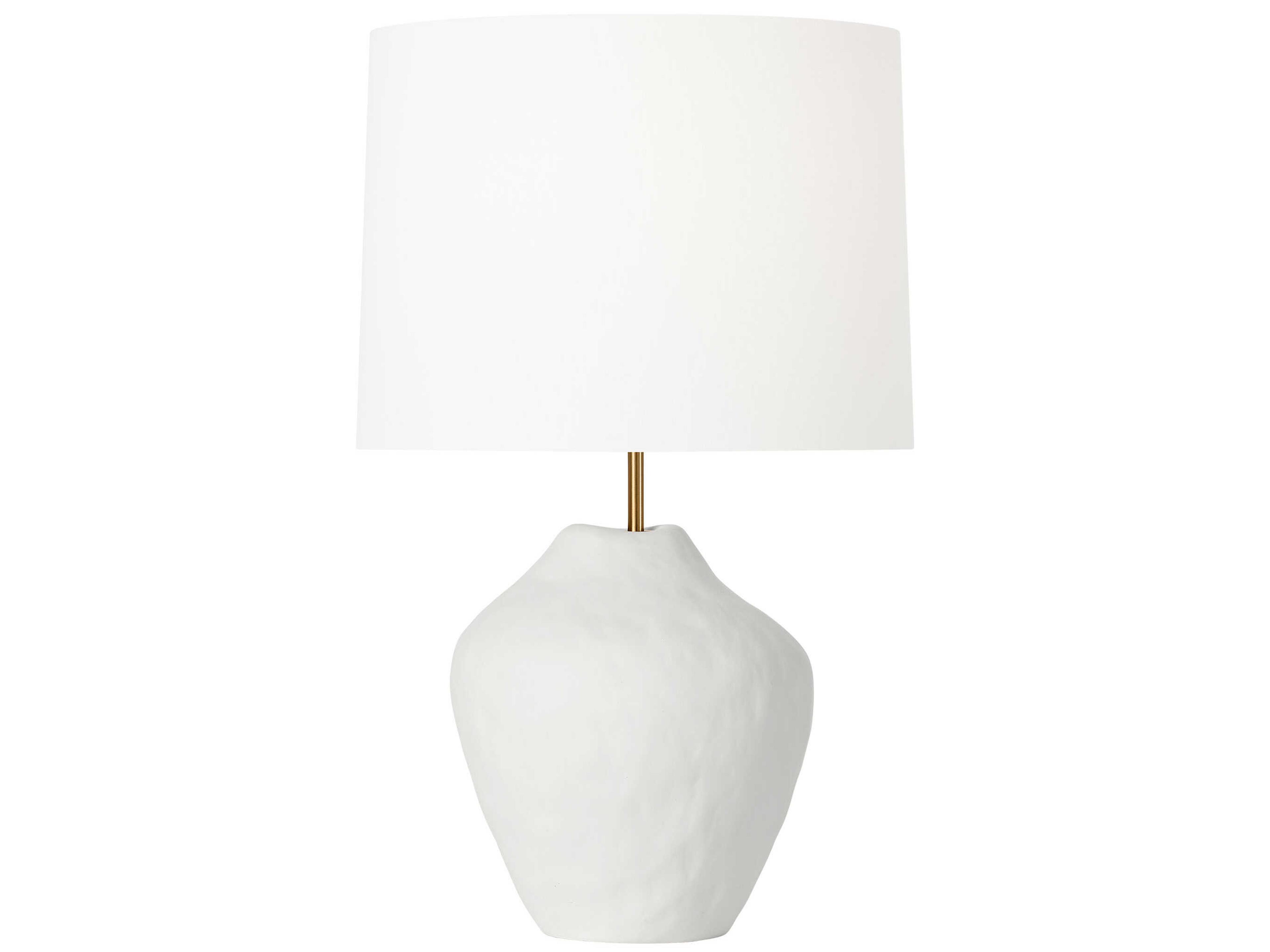 Visual Comfort Studio Cadley Matte White Linen Buffet Lamp