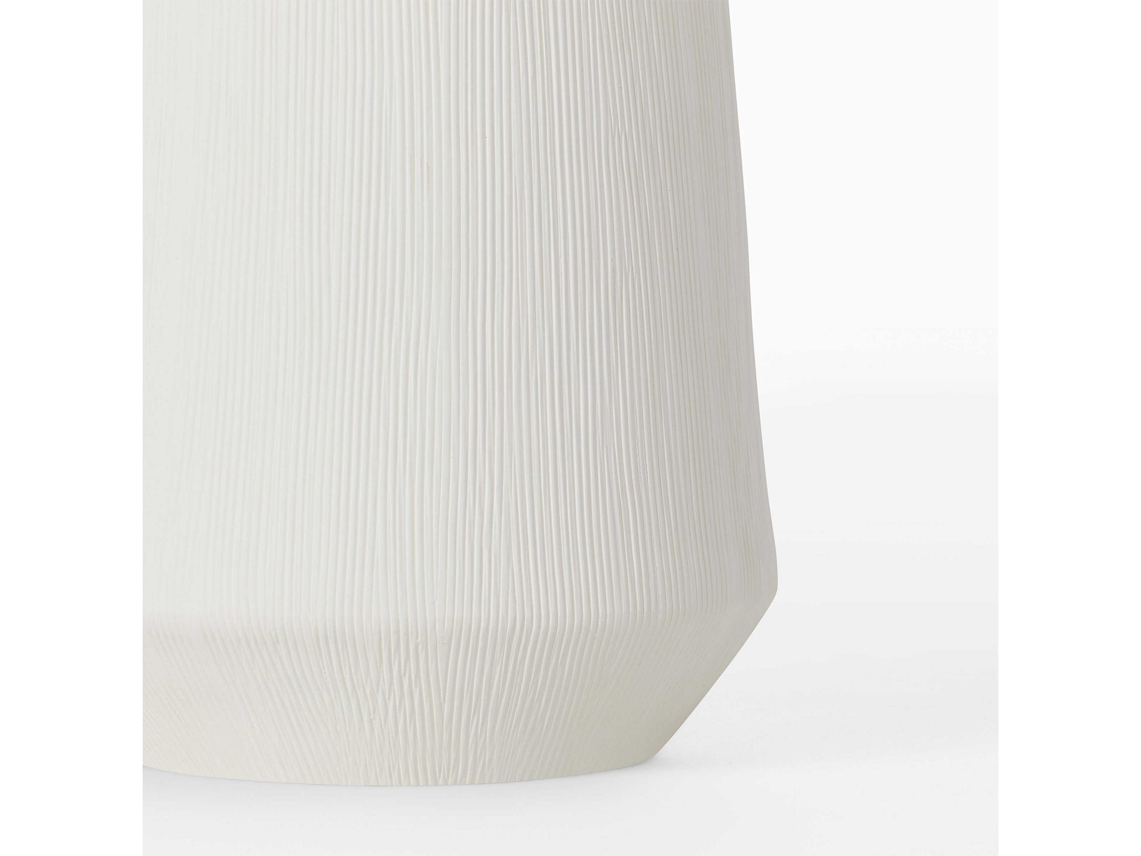 Visual Comfort Studio Panola Matte White Linen Buffet Lamp
