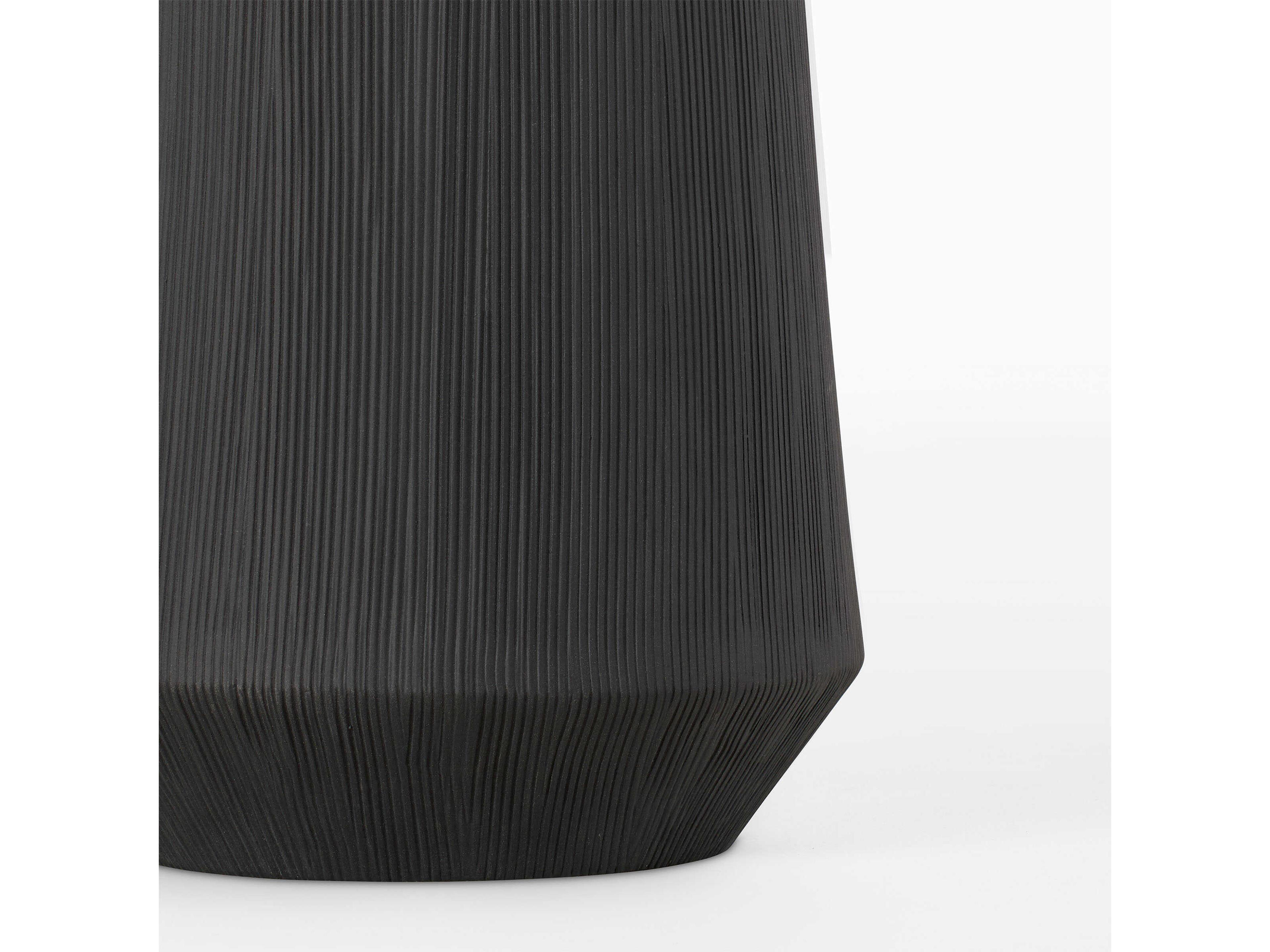 Visual Comfort Studio Panola Rough Black White Linen Buffet Lamp