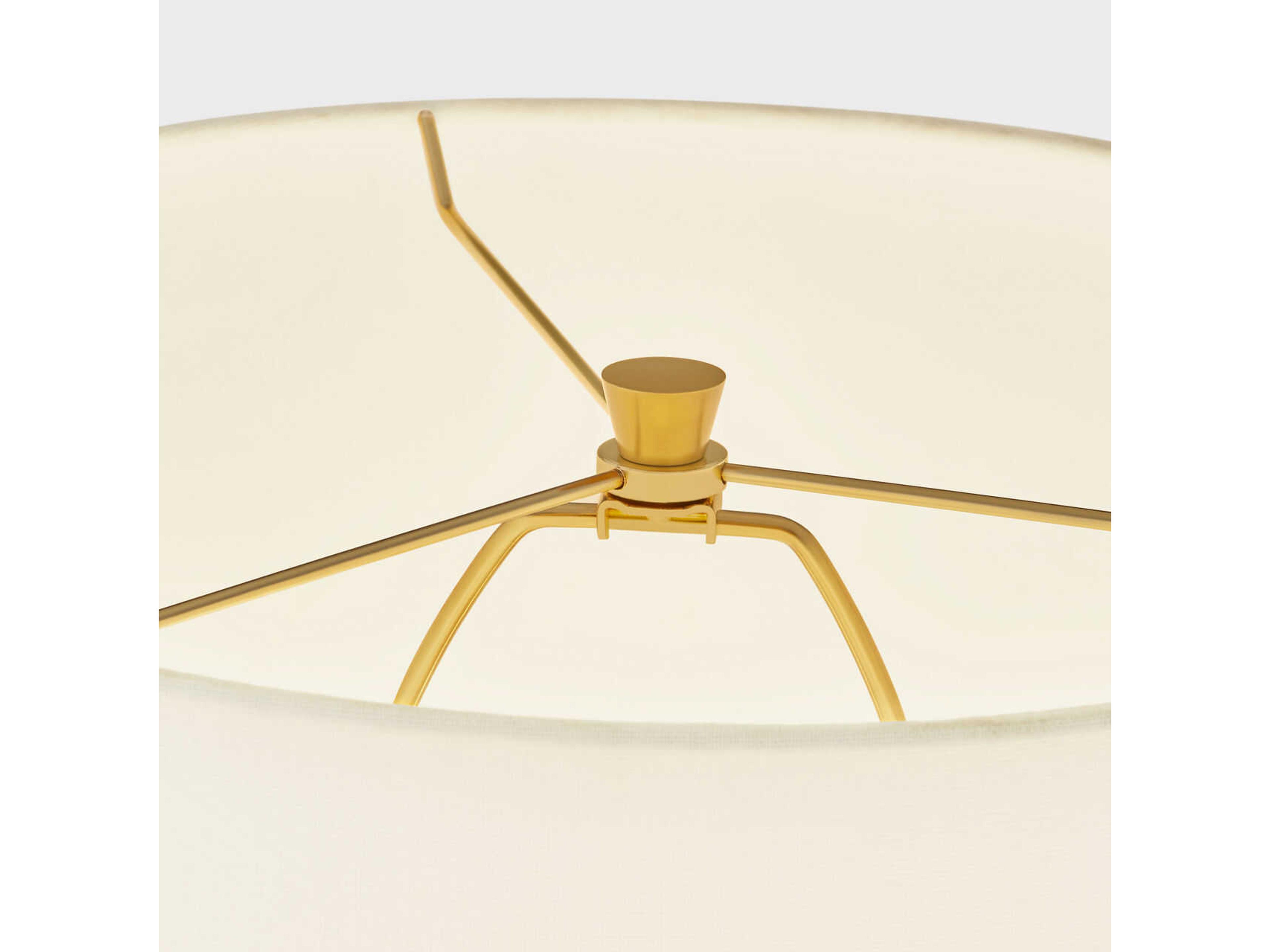 Visual Comfort Studio Nell Green White Linen Fabric Buffet Lamp