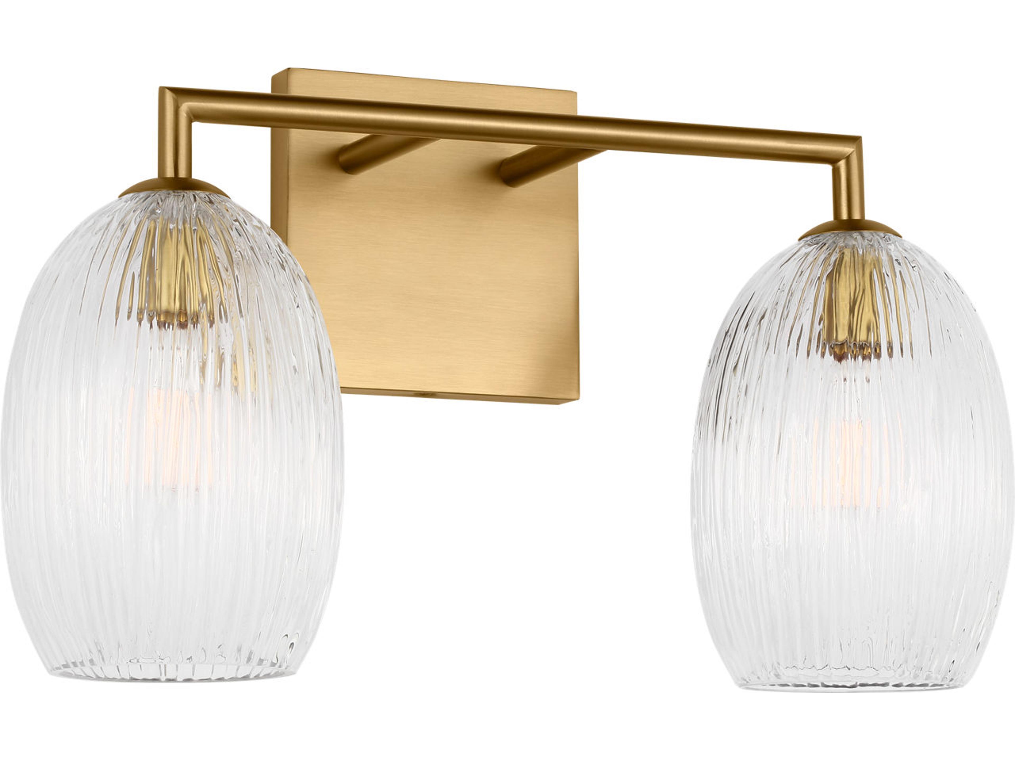 Serafina 2-Light Burnished Brass Vanity Light