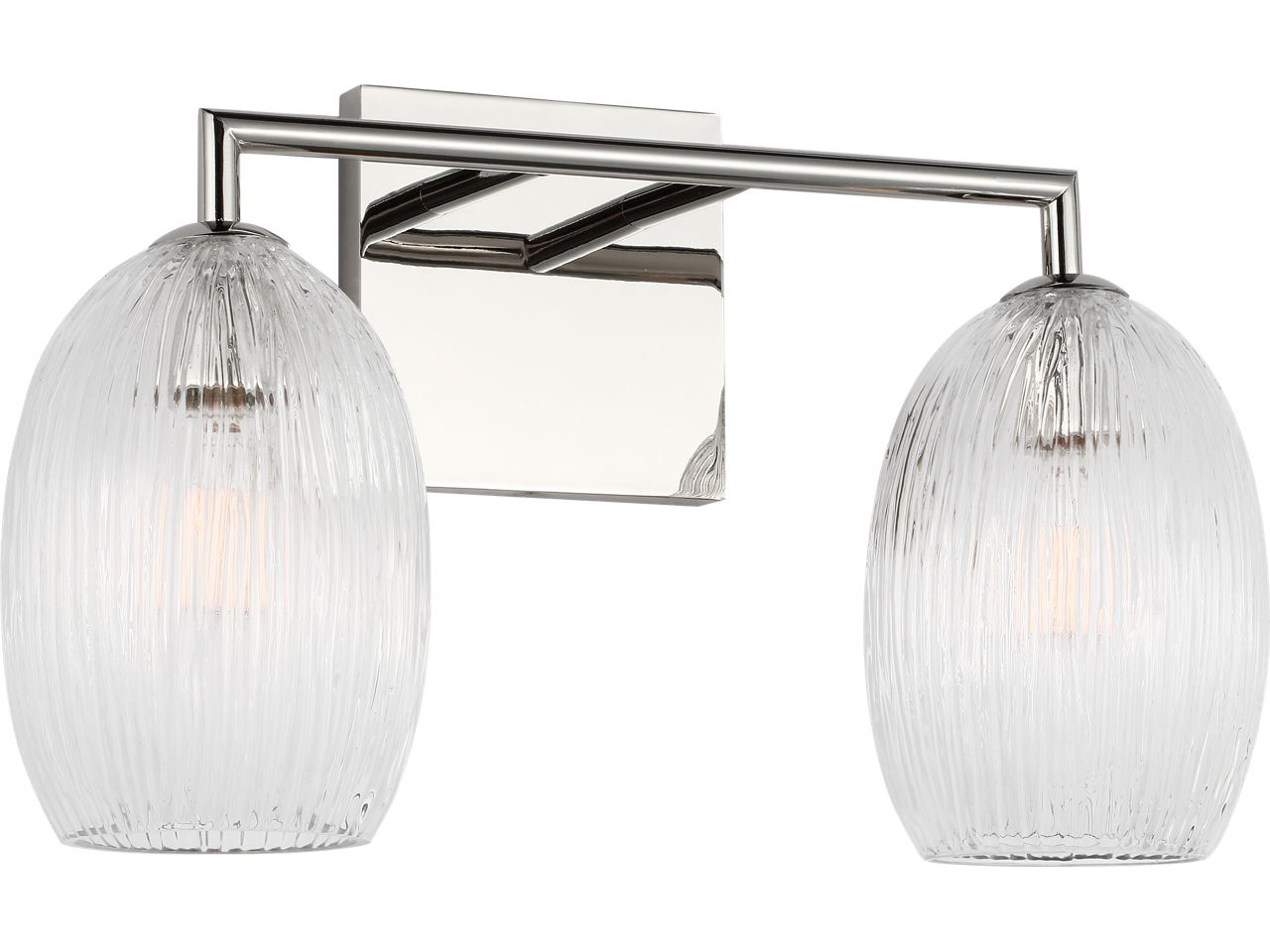 Serafina 2-Light Polished Nickel Vanity Light
