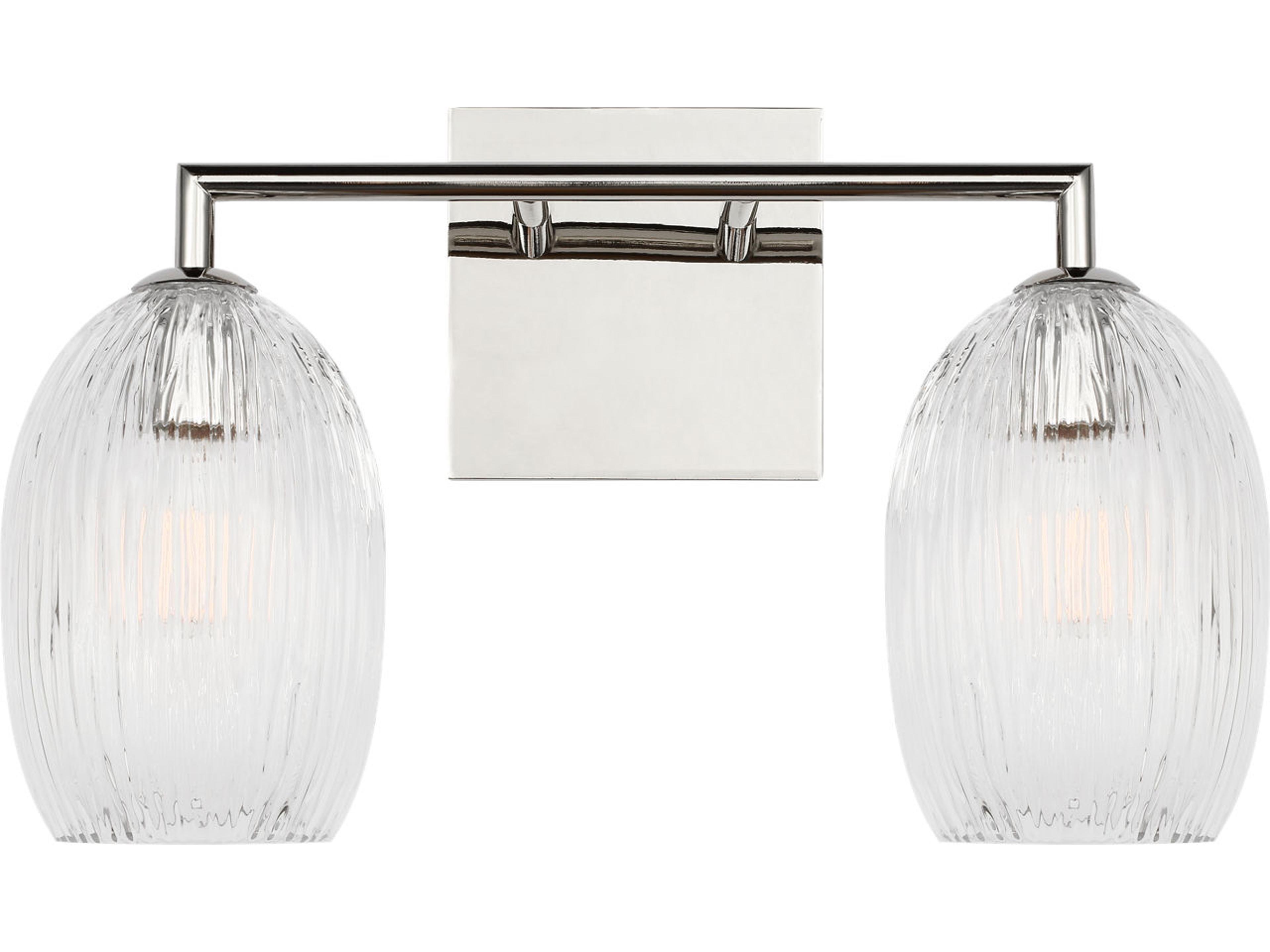 Visual Comfort Studio Serafina 2-Light Polished Nickel Vanity Light