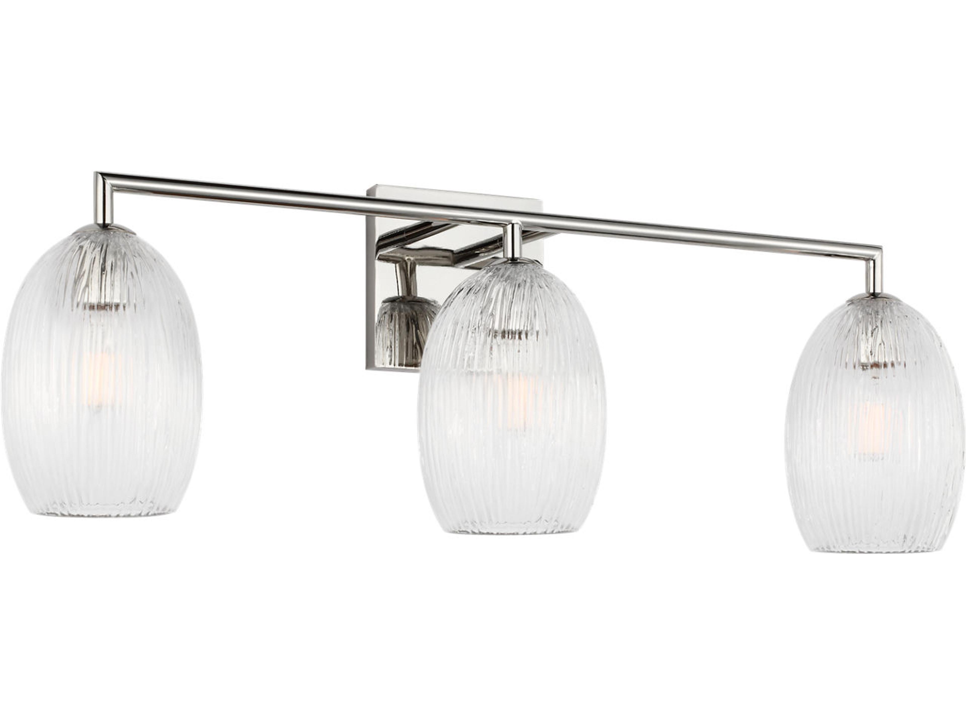Serafina 3-Light Polished Nickel Vanity Light