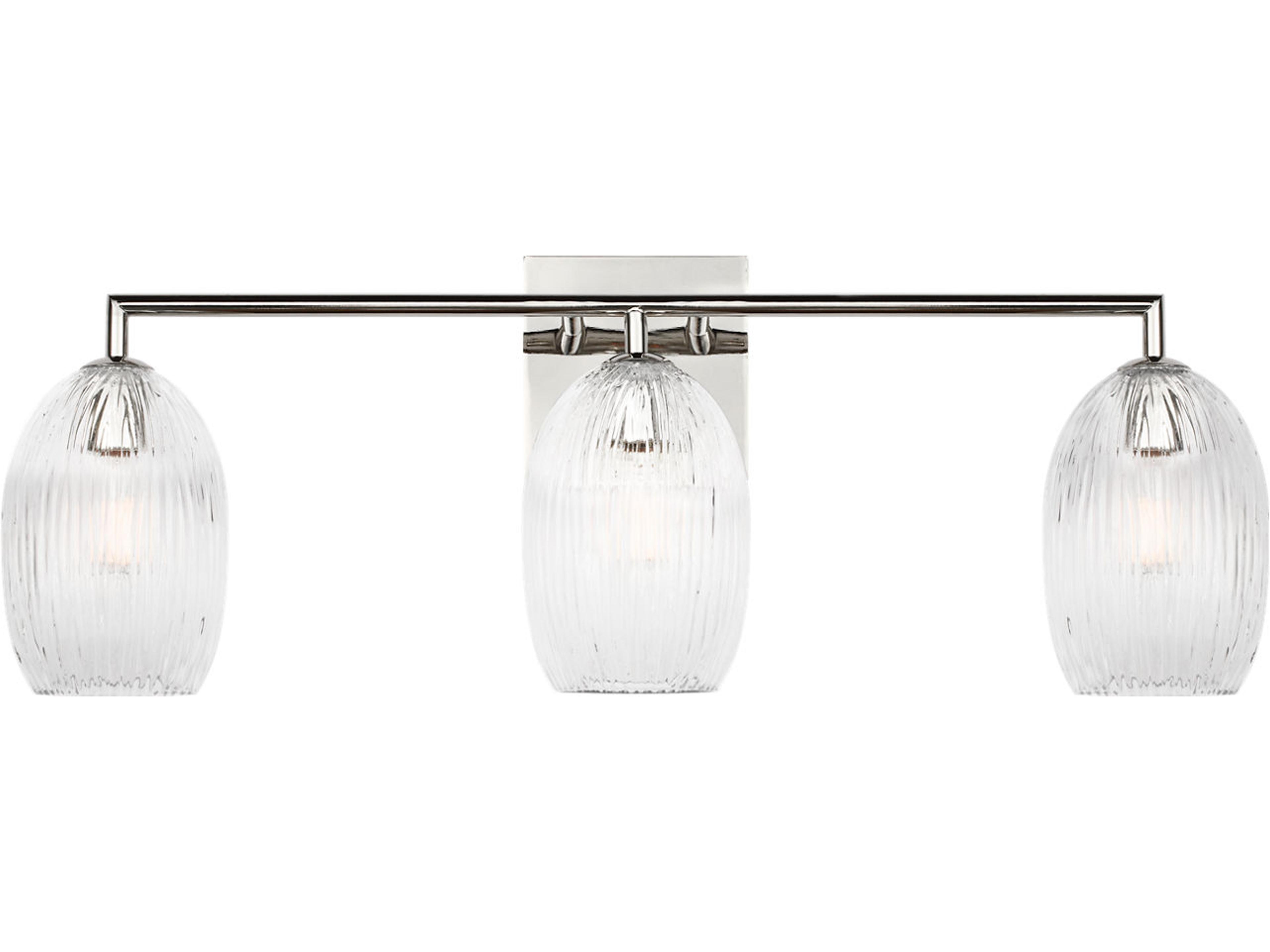 Visual Comfort Studio Serafina 3-Light Polished Nickel Vanity Light