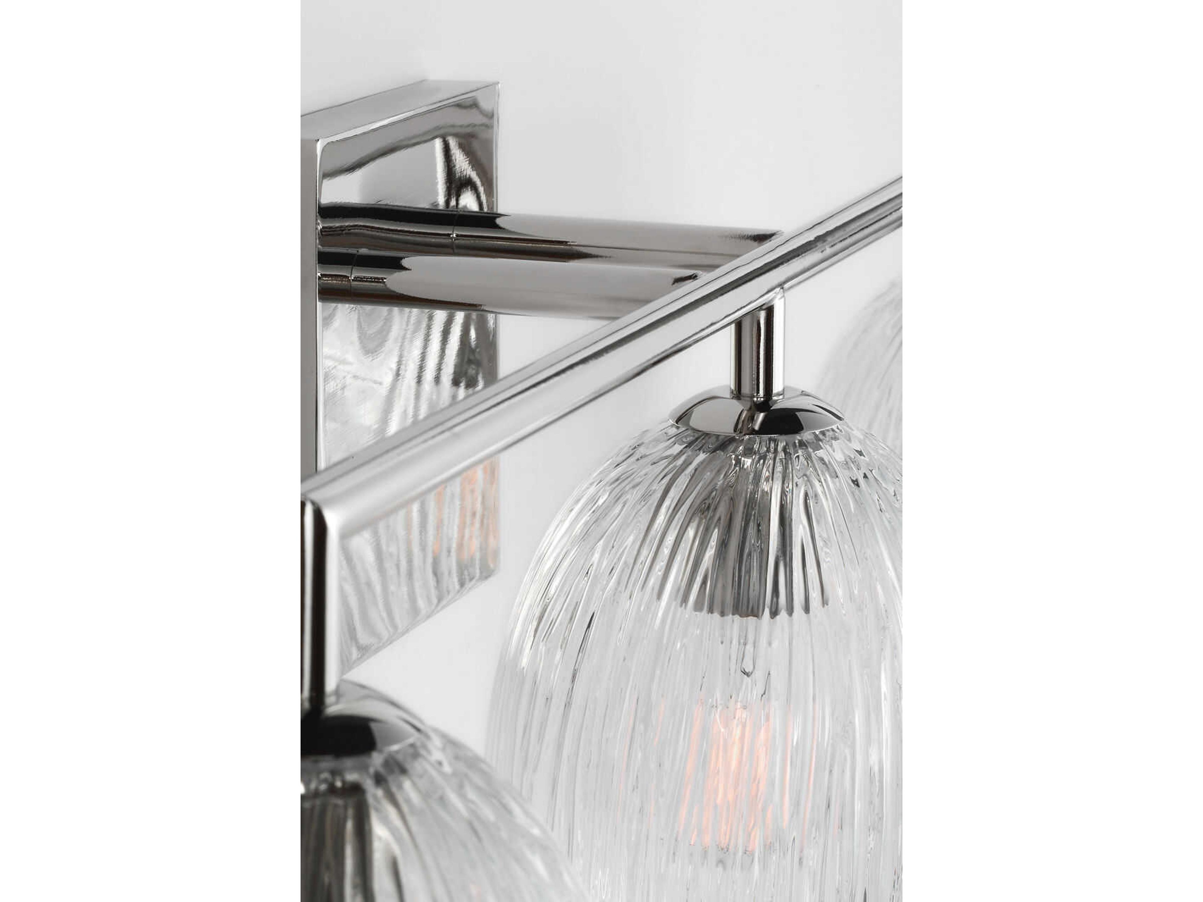 Visual Comfort Studio Serafina 3-Light Polished Nickel Vanity Light