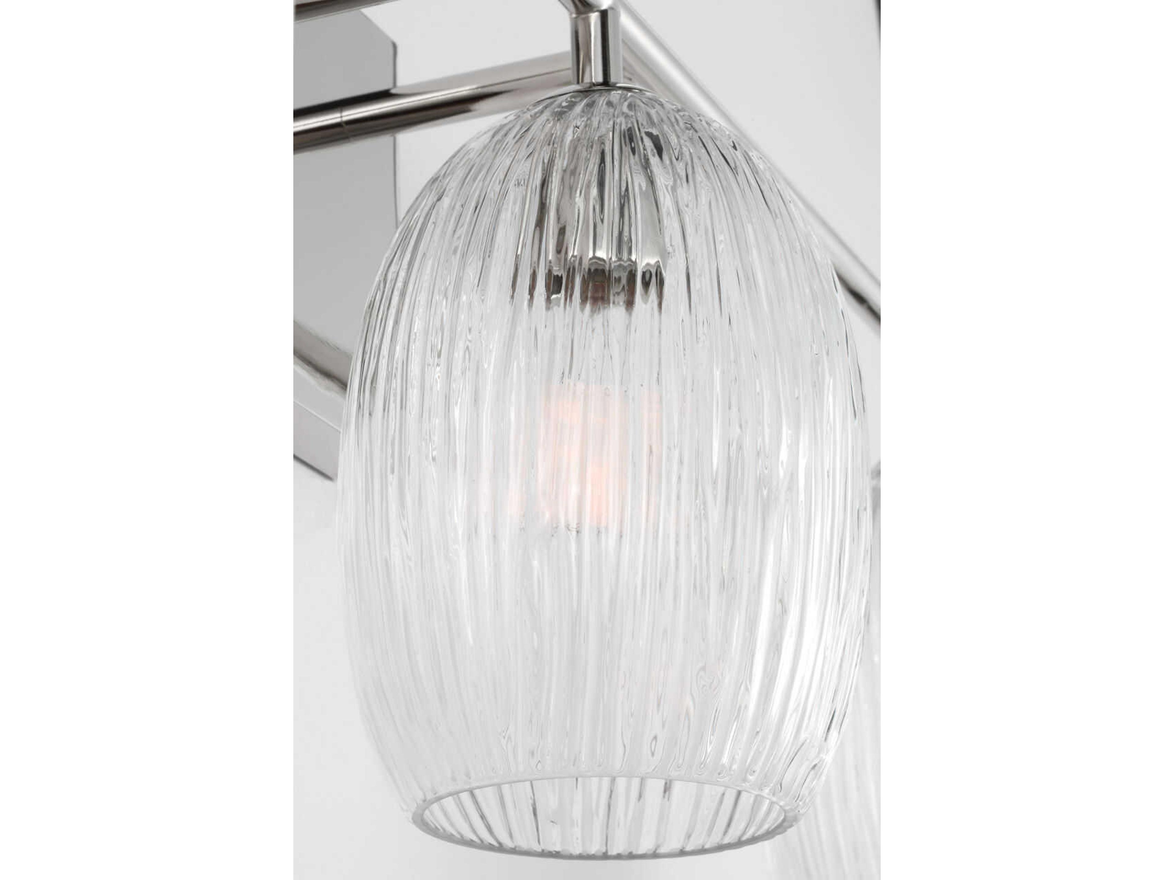 Visual Comfort Studio Serafina 3-Light Polished Nickel Vanity Light