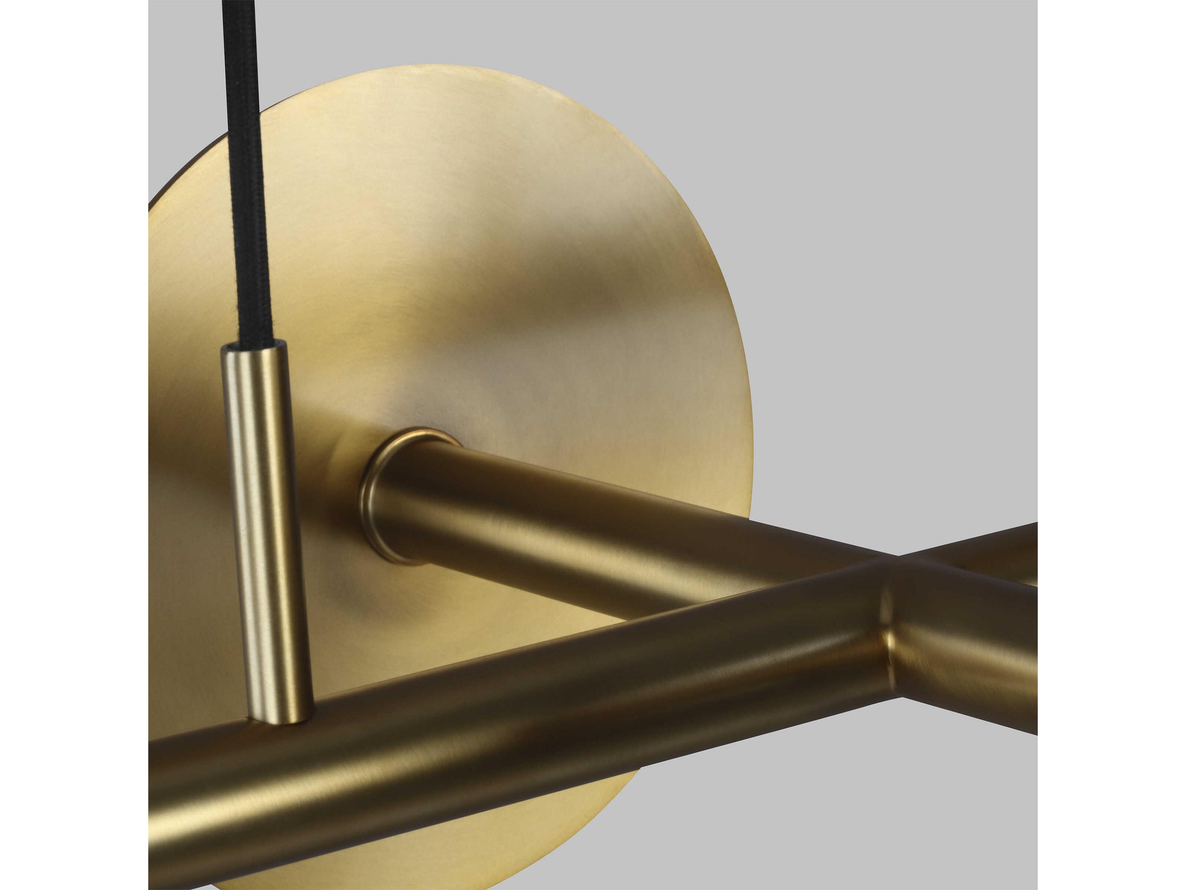 Visual Comfort Studio Nodes 8-Light Burnished Brass Globe Linear Island Pendant