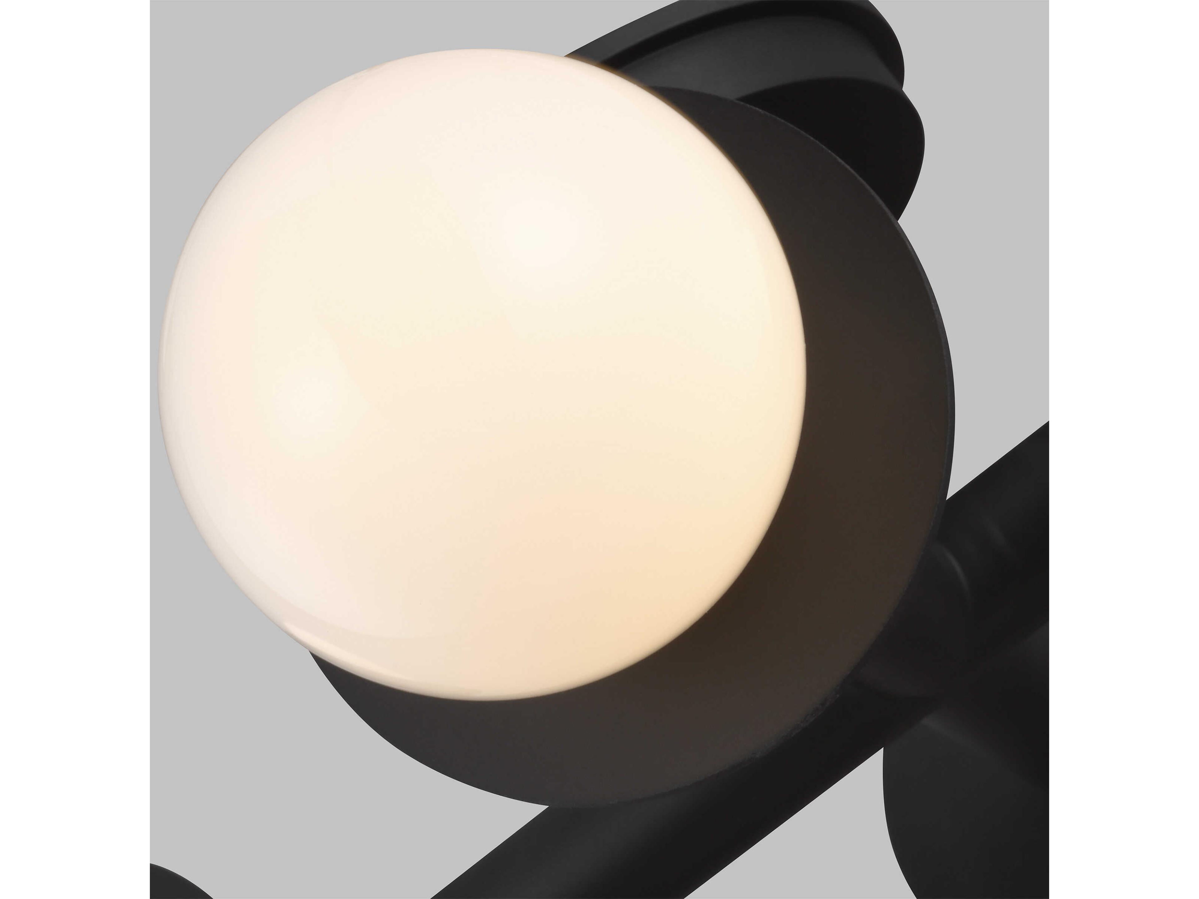 Visual Comfort Studio Nodes 8-Light Midnight Black Globe Linear Island Pendant