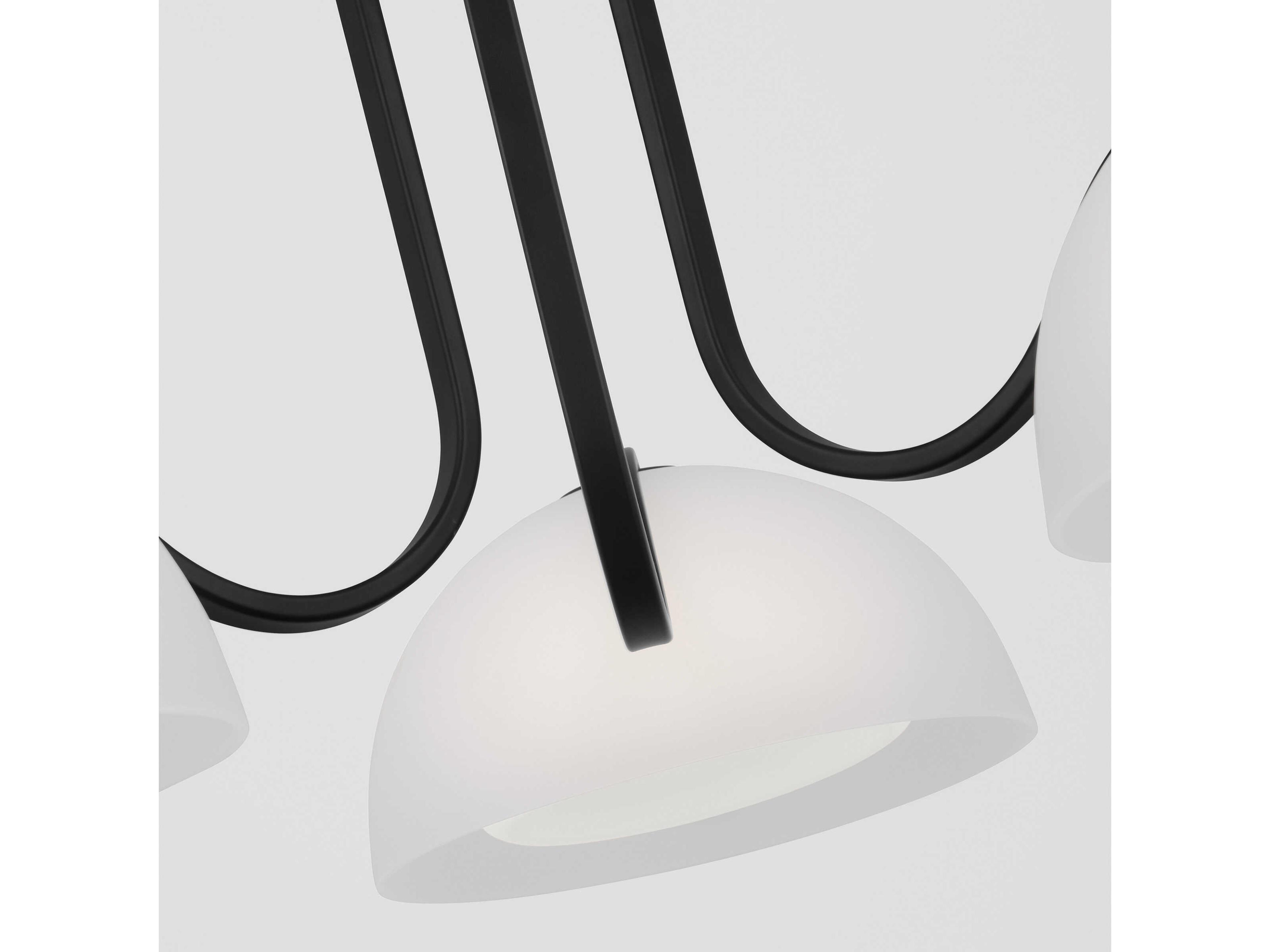 Visual Comfort Studio Nido 3-Light Midnight Black Dome Chandelier