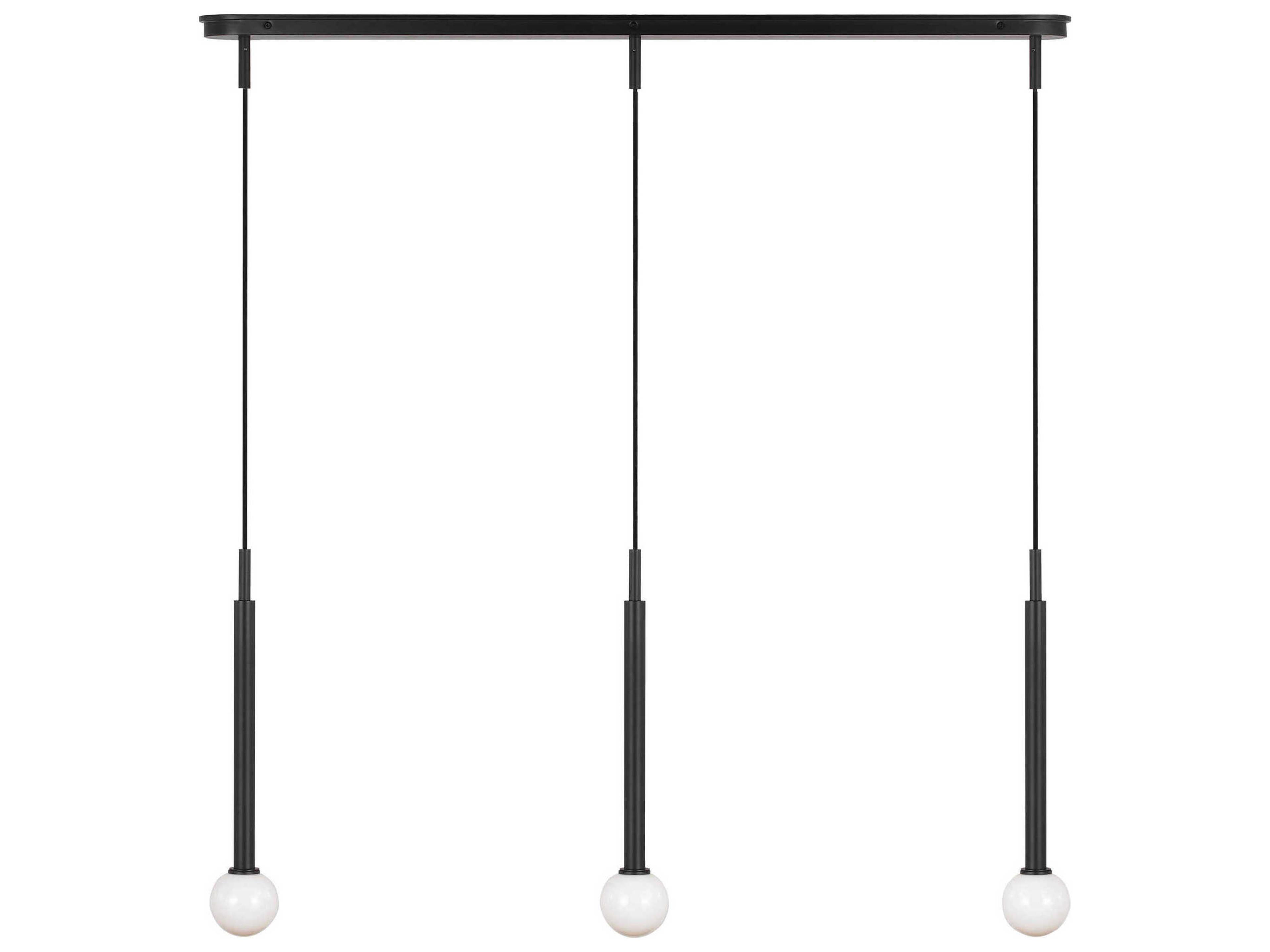 Visual Comfort Studio Nodes 3-Light Midnight Black Linear Island Pendant