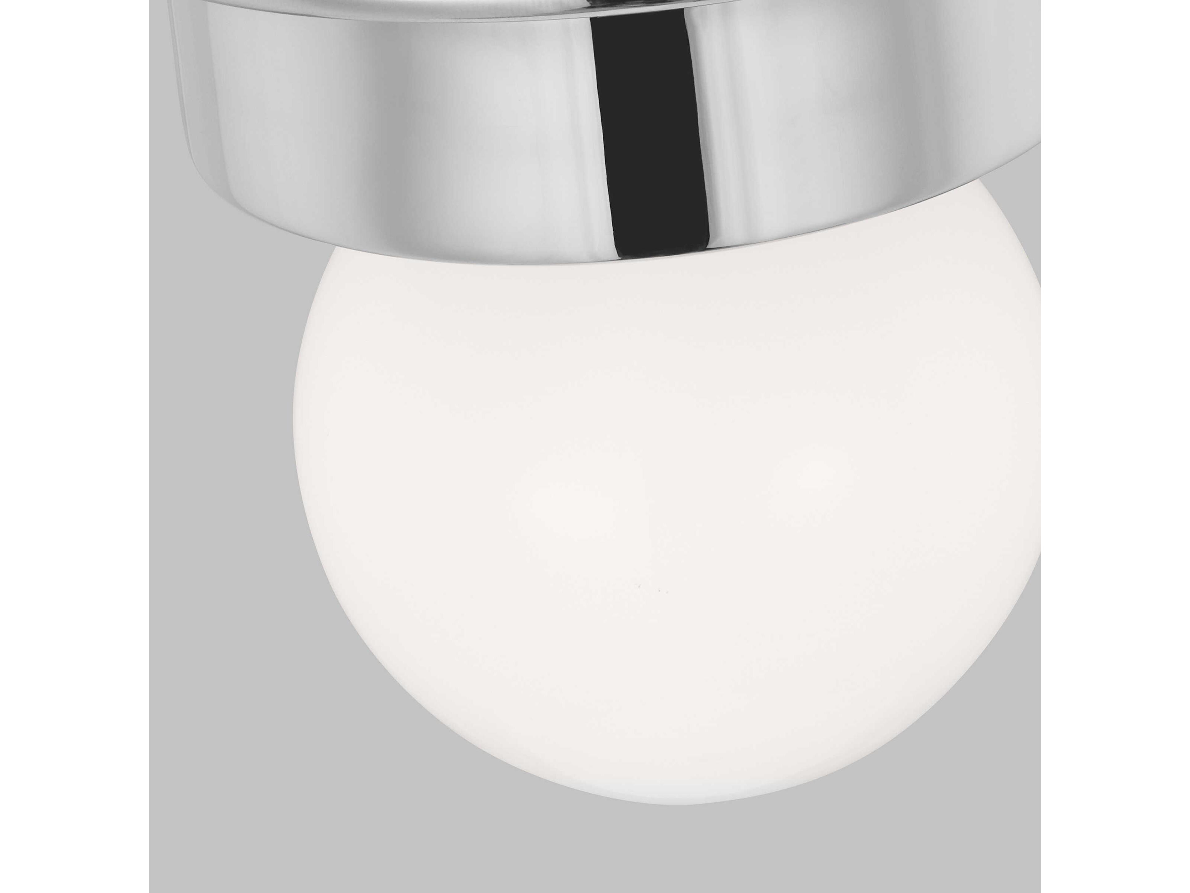 Visual Comfort Studio Nodes 1-Light Polished Nickel Globe Round Flush Mount