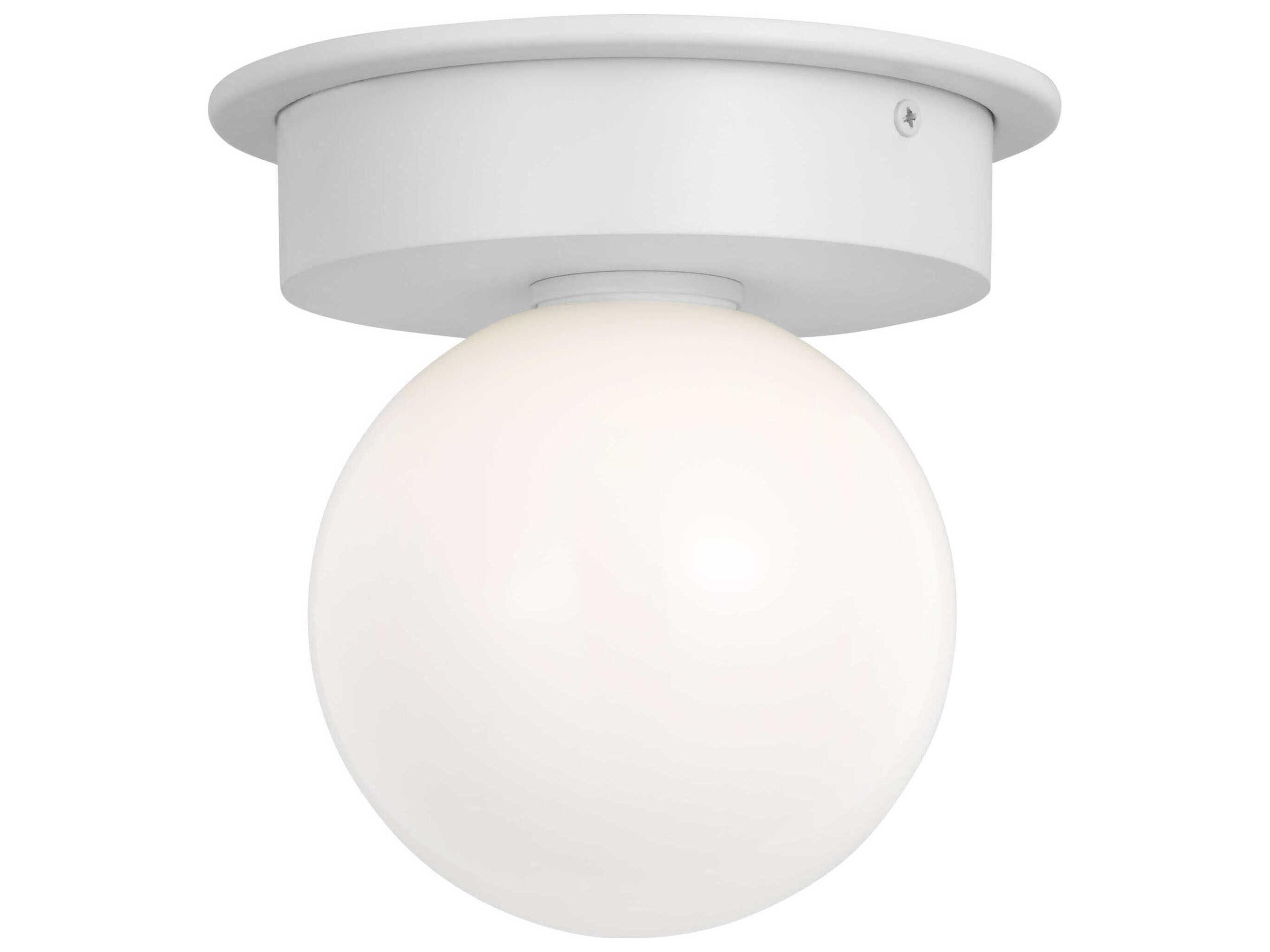 Visual Comfort Studio Nodes 1-Light Matte White Globe Flush Mount