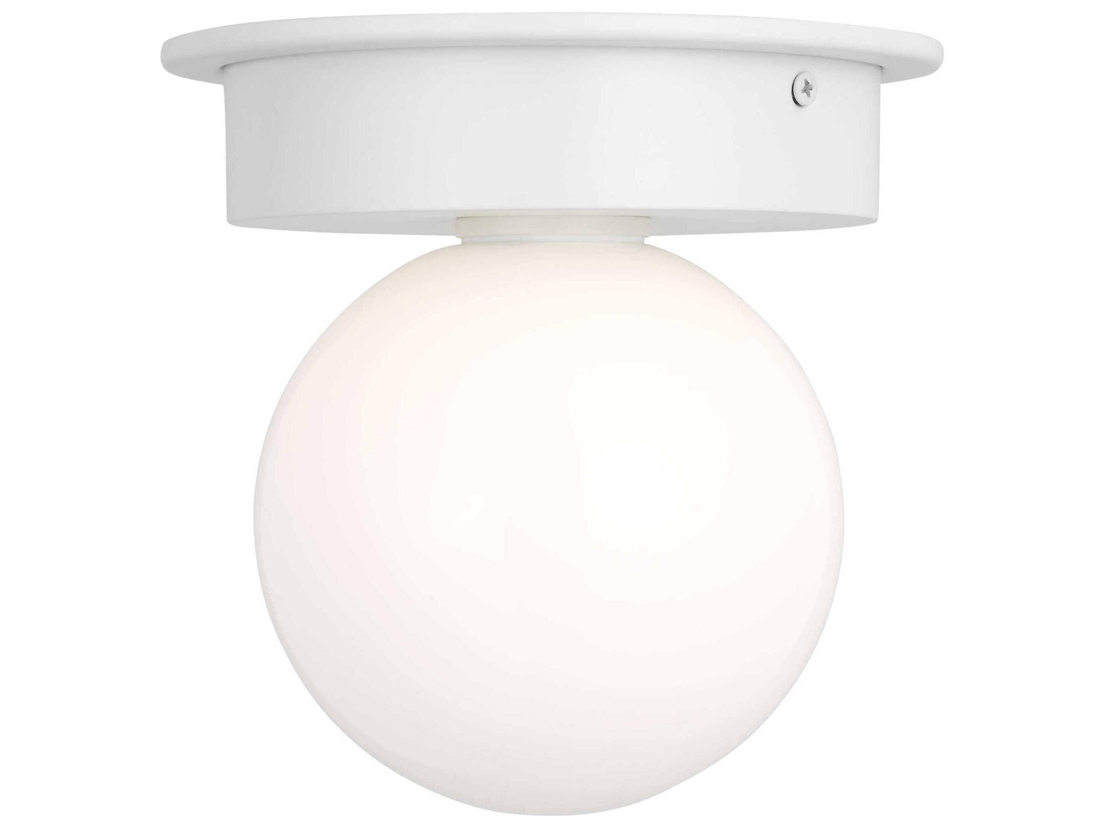 Visual Comfort Studio Nodes 1-Light Matte White Globe Flush Mount