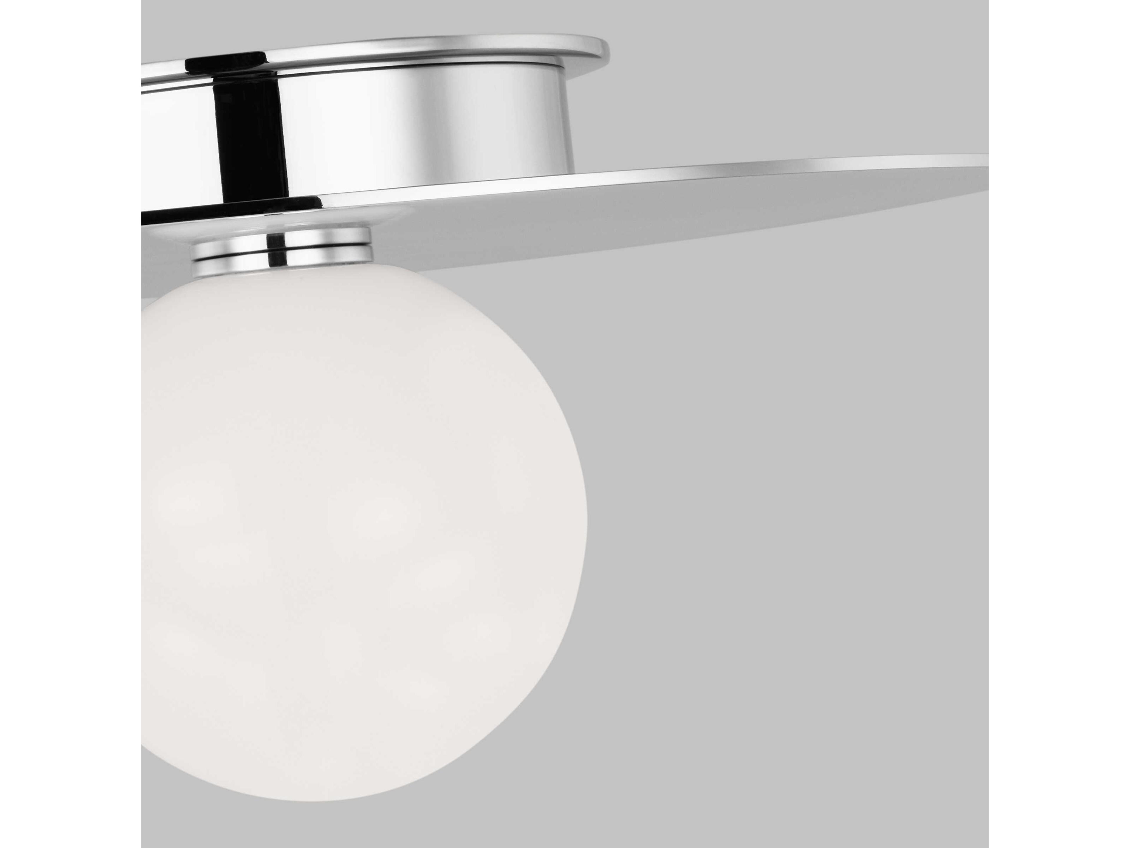 Visual Comfort Studio Nodes 1-Light Polished Nickel Globe Round Flush Mount