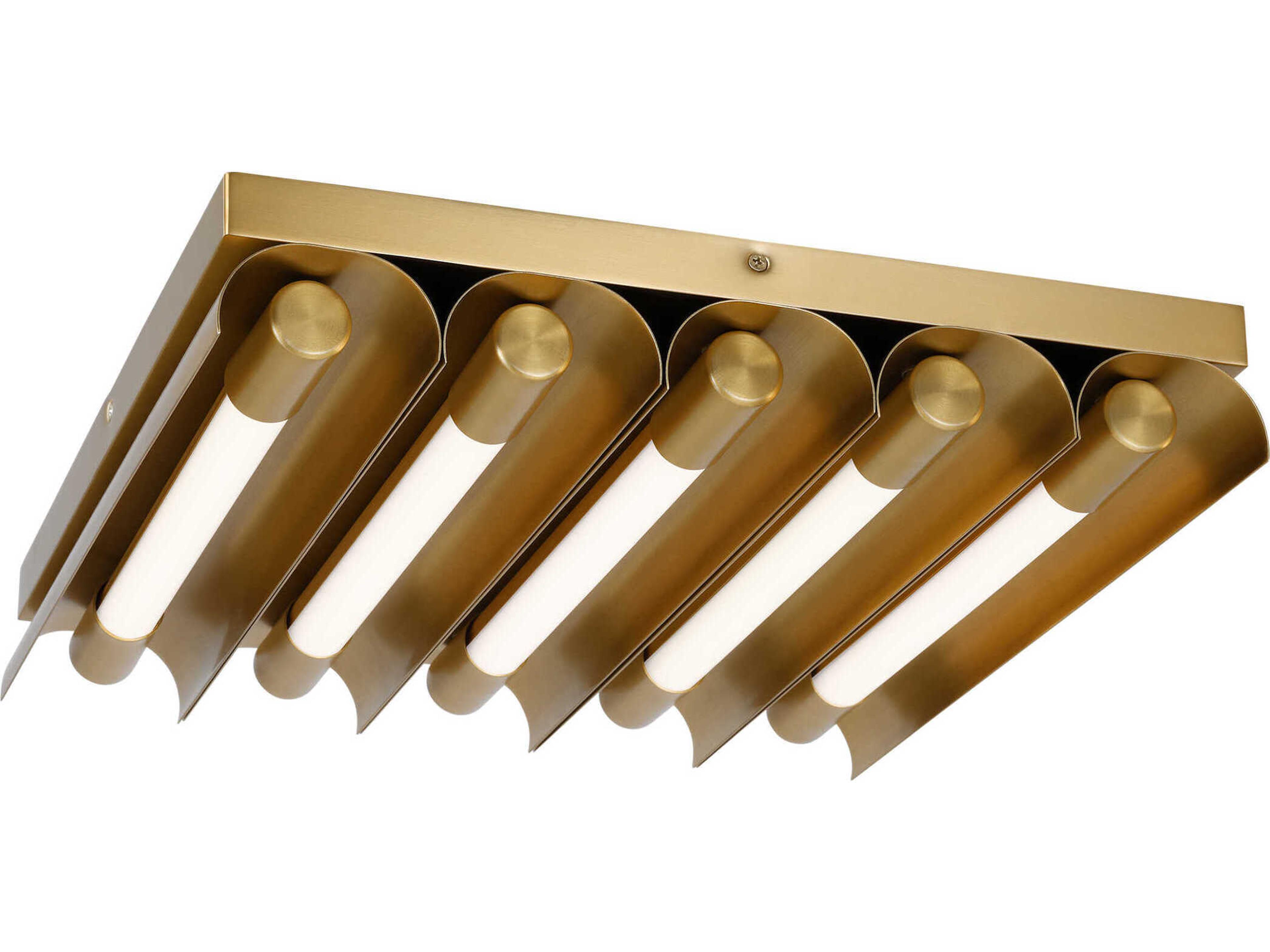 Carson 17 Inch LED Flush Mount Ceiling Light Burnished Brass