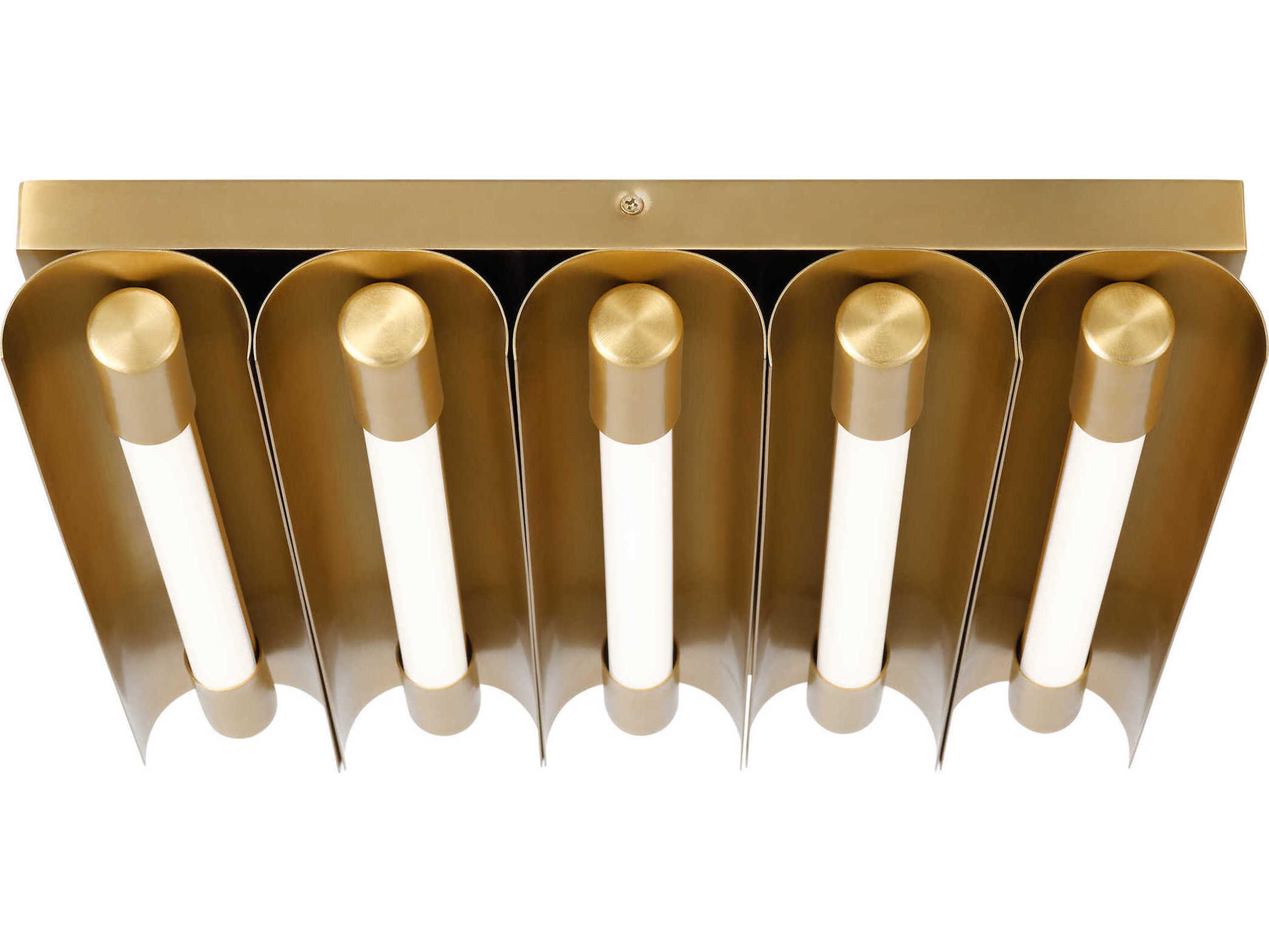 Visual Comfort Studio Carson 1-Light Burnished Brass Flush Mount