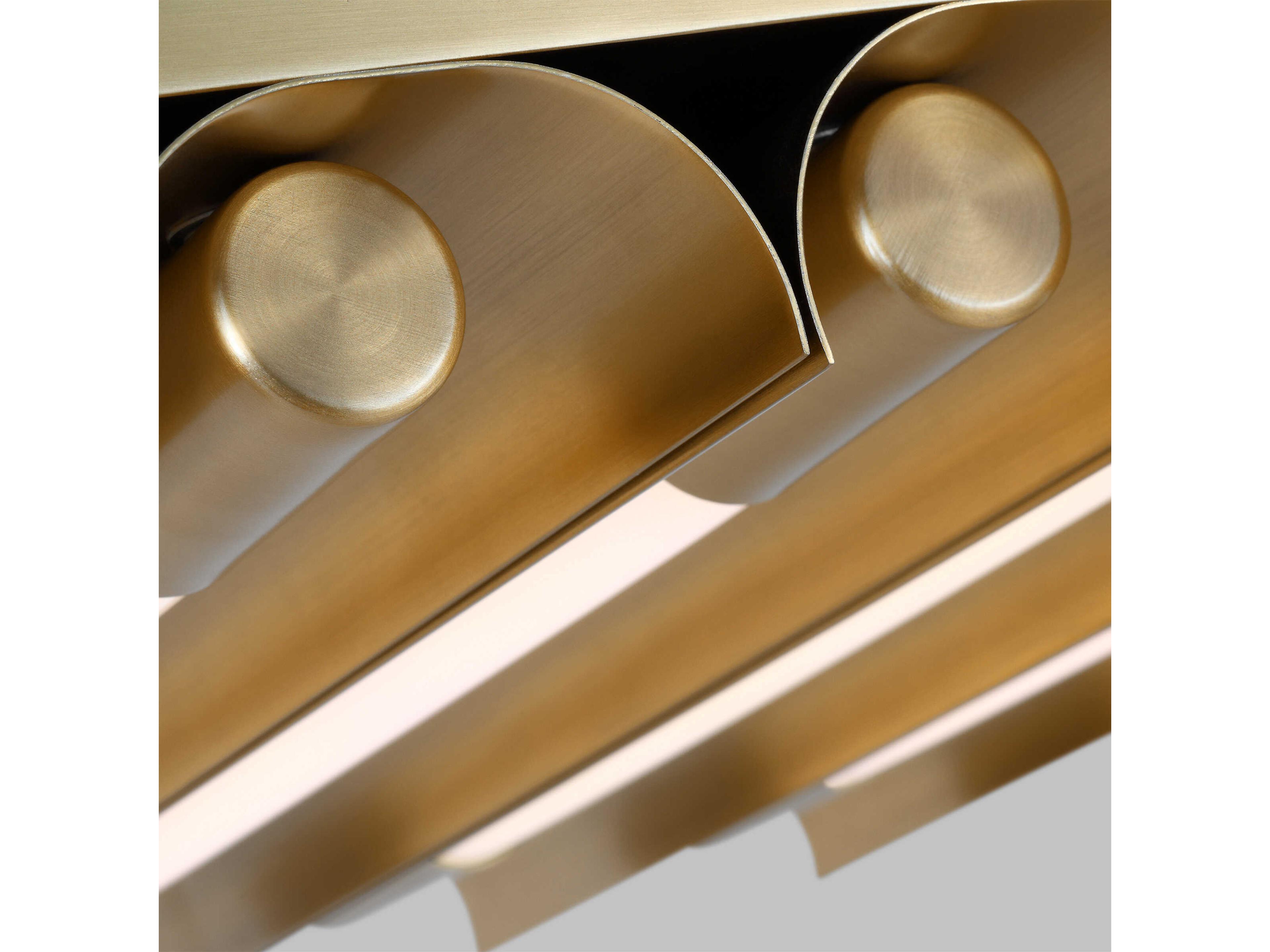 Visual Comfort Studio Carson 1-Light Burnished Brass Flush Mount