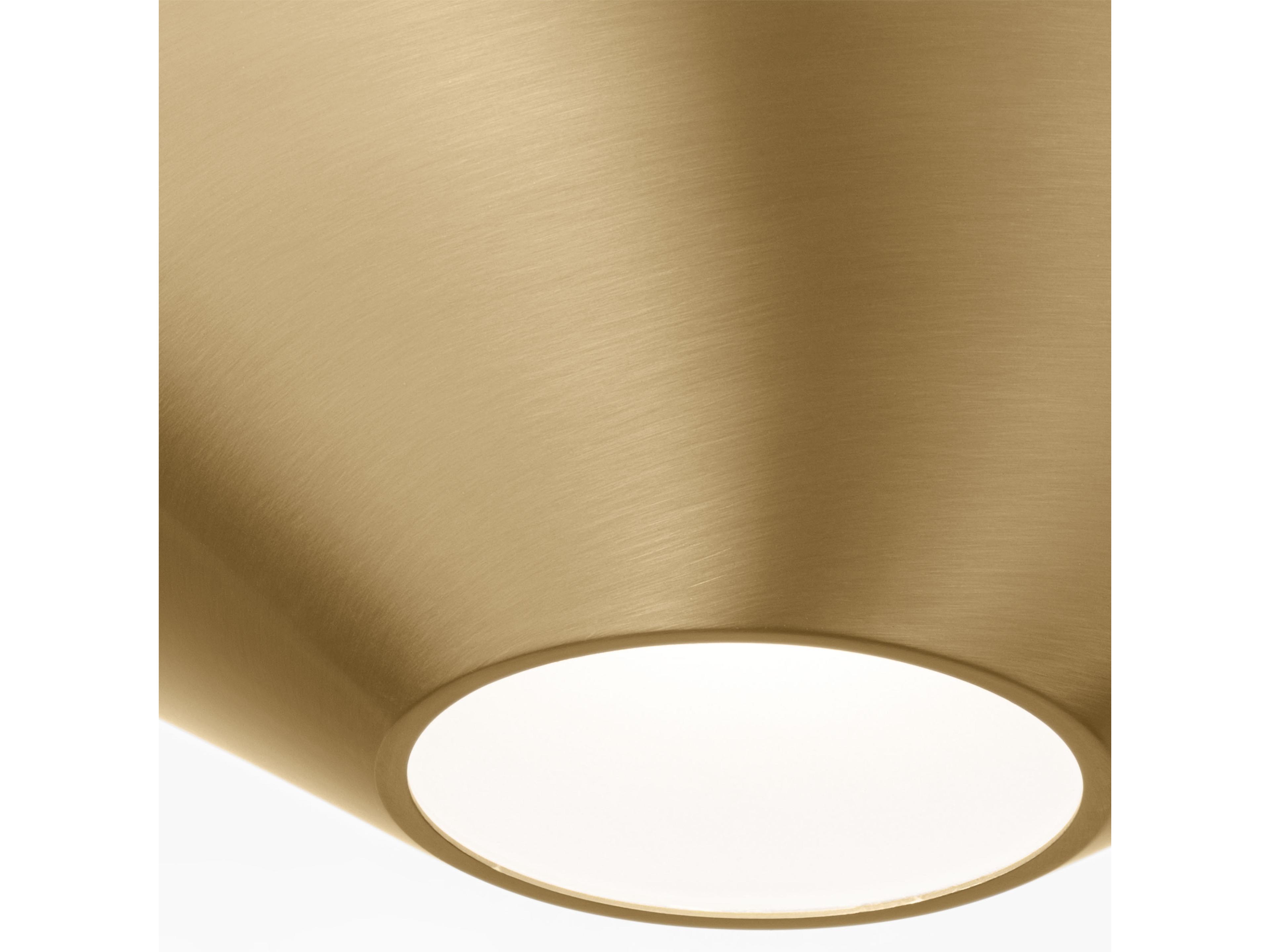 Visual Comfort Studio Echo 1-Light Burnished Brass Flush Mount