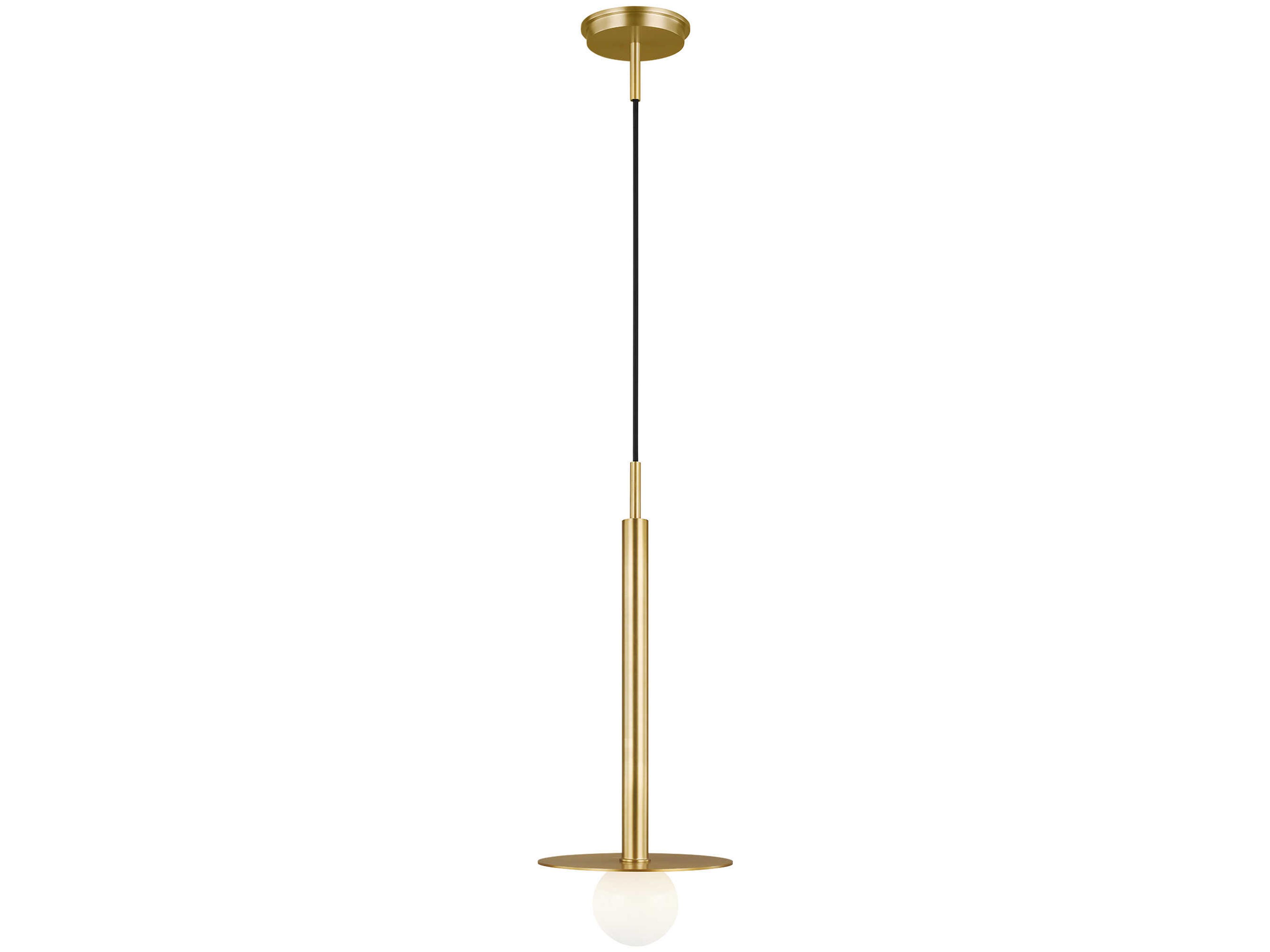 Visual Comfort Studio Nodes 1-Light Burnished Brass Globe Mini Pendant