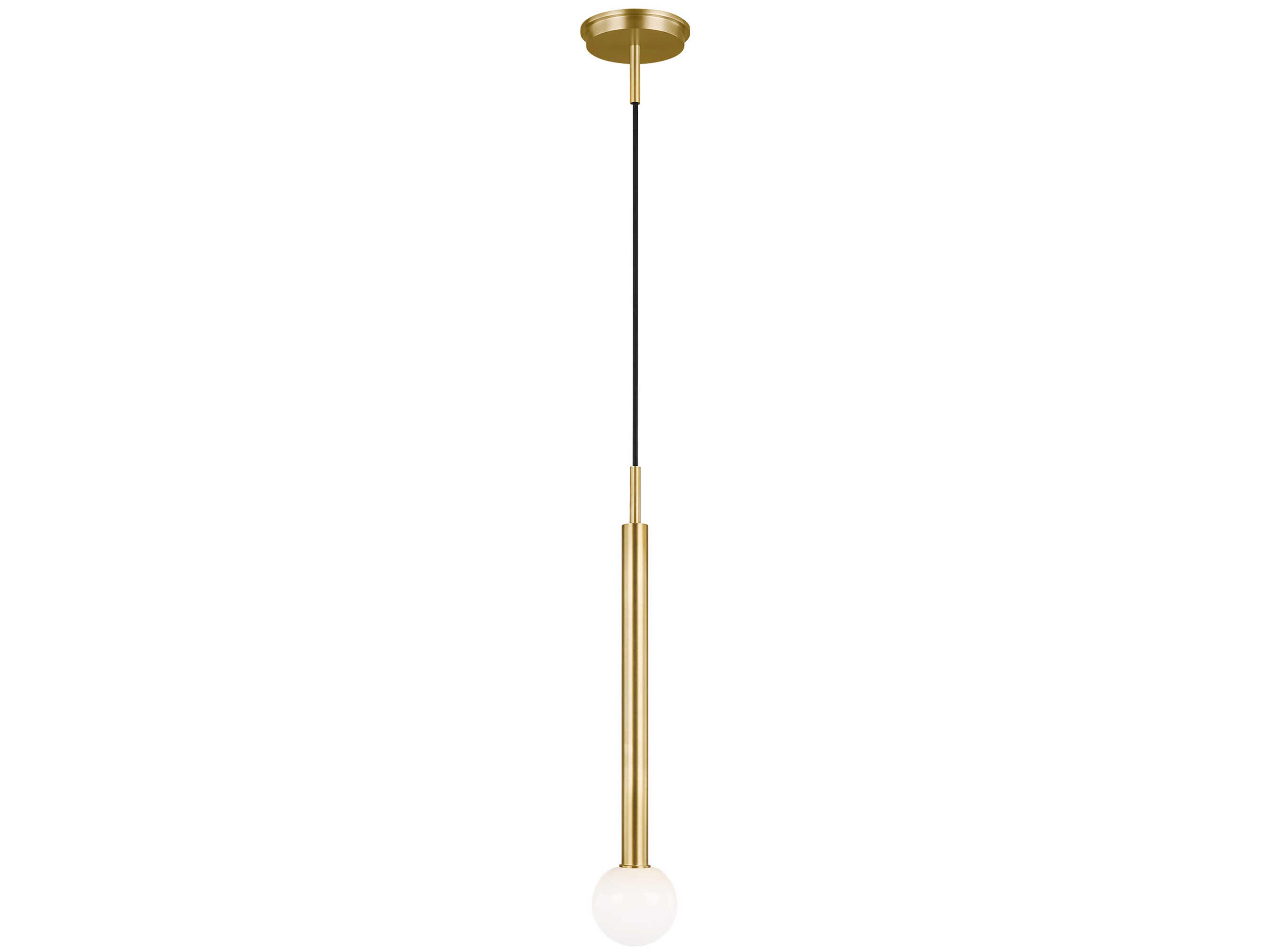 Visual Comfort Studio Nodes 1-Light Burnished Brass Globe Mini Pendant