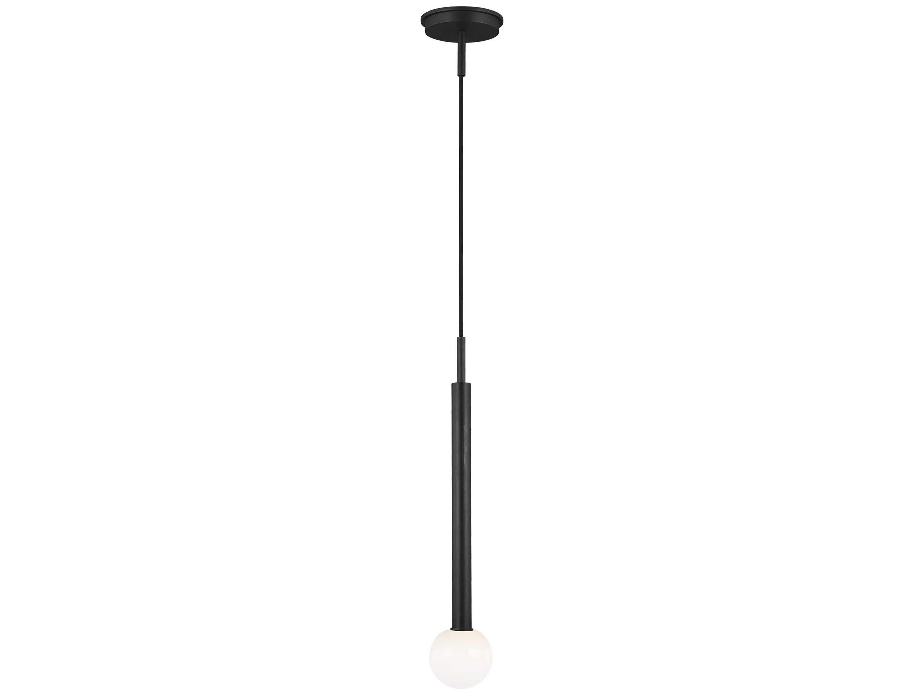 Visual Comfort Studio Nodes 1-Light Midnight Black Globe Linear Mini Pendant