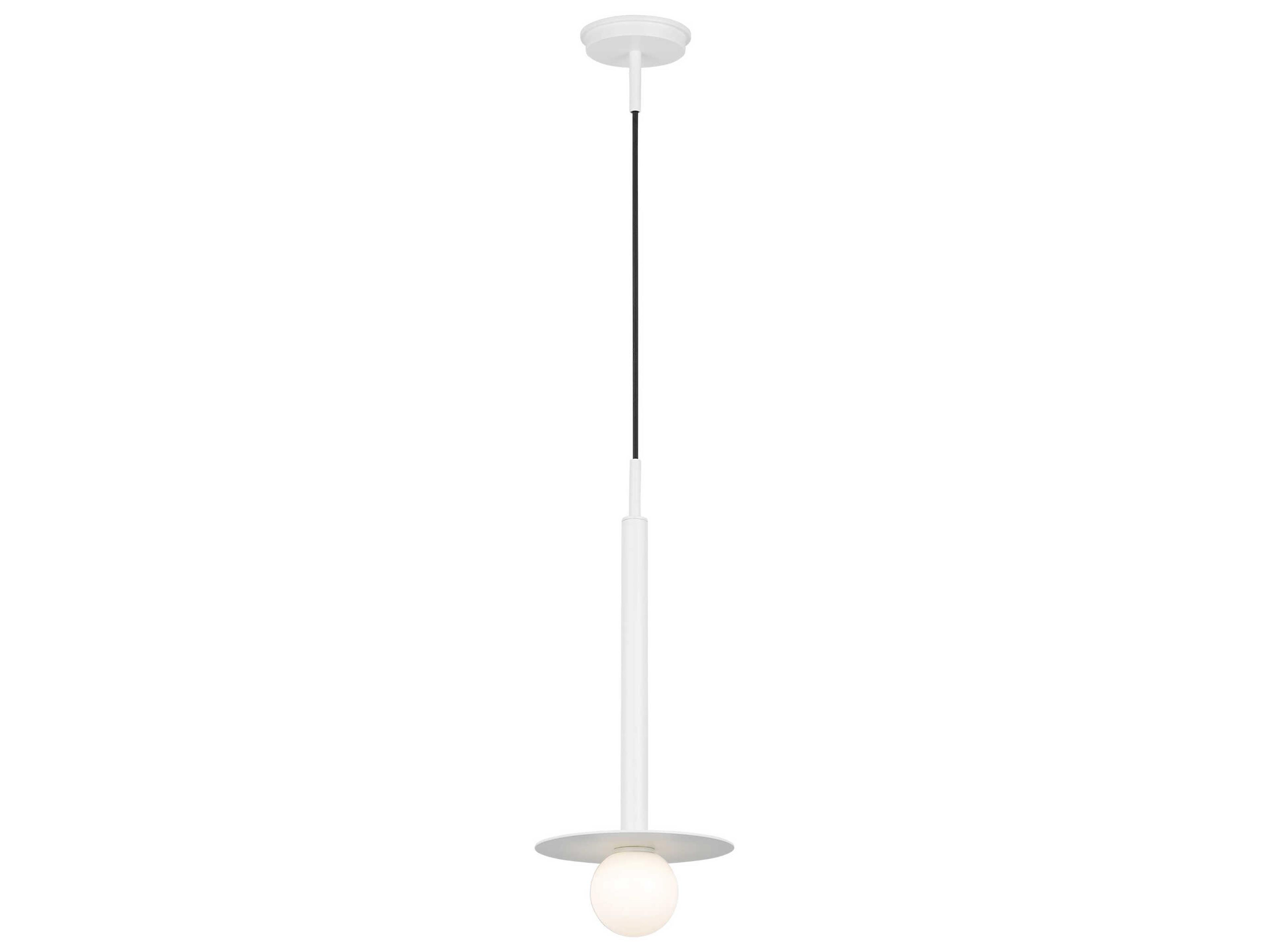 Visual Comfort Studio Nodes 1-Light Matte White Globe Mini Pendant