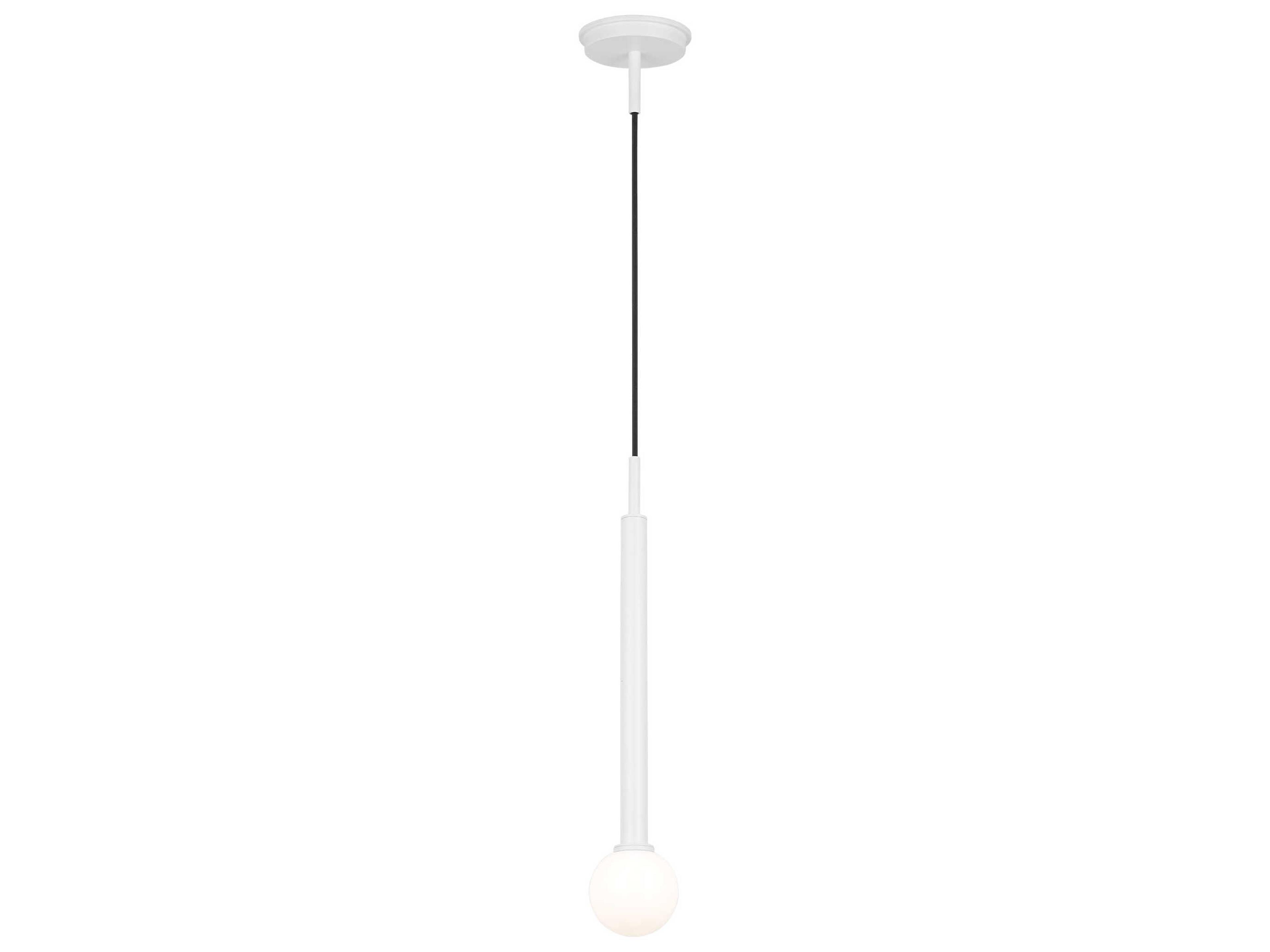 Visual Comfort Studio Nodes 1-Light Matte White Globe Mini Pendant