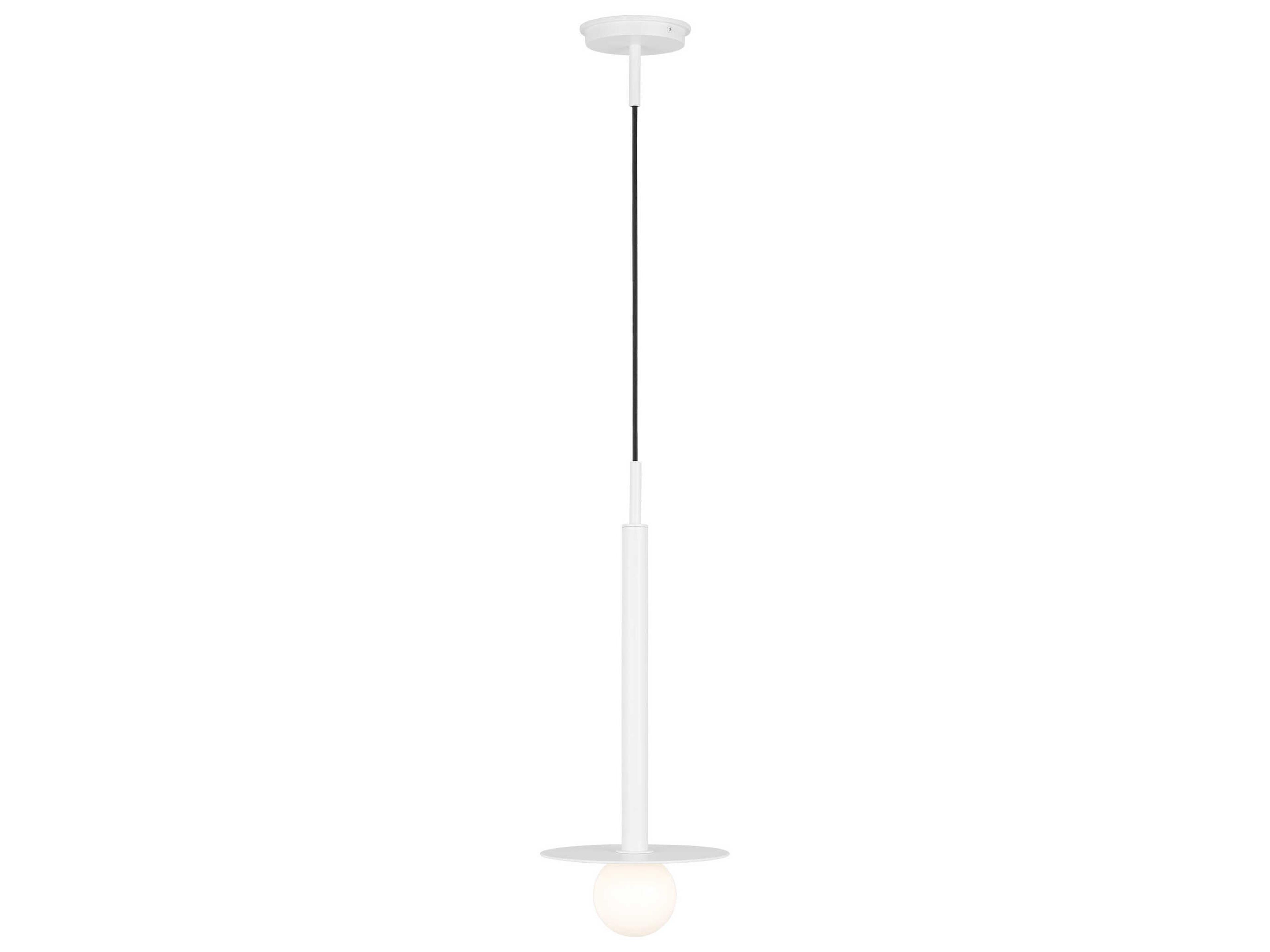 Visual Comfort Studio Nodes 1-Light Matte White Globe Mini Pendant