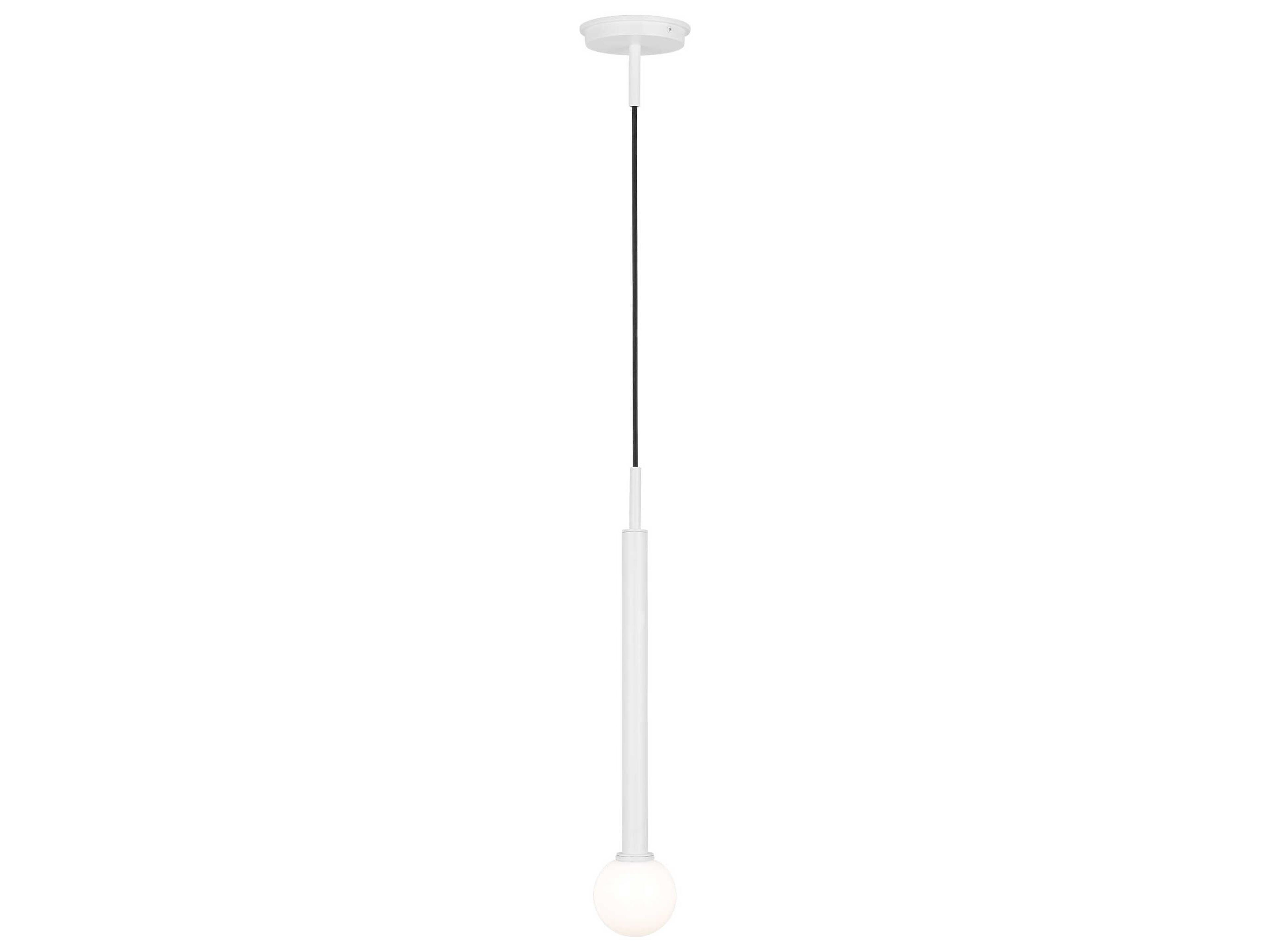 Visual Comfort Studio Nodes 1-Light Matte White Globe Mini Pendant