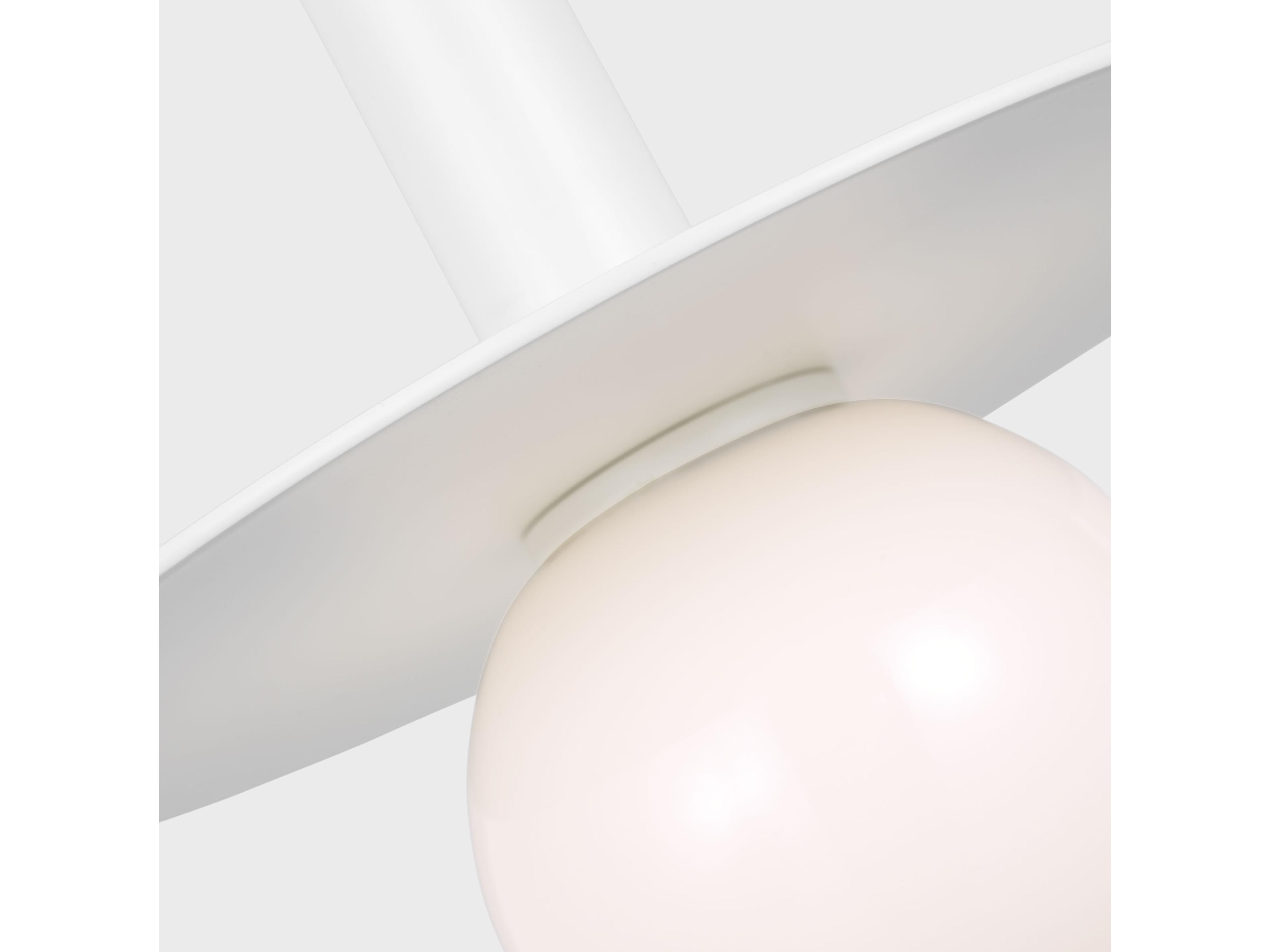 Visual Comfort Studio Nodes 1-Light Matte White Globe Mini Pendant