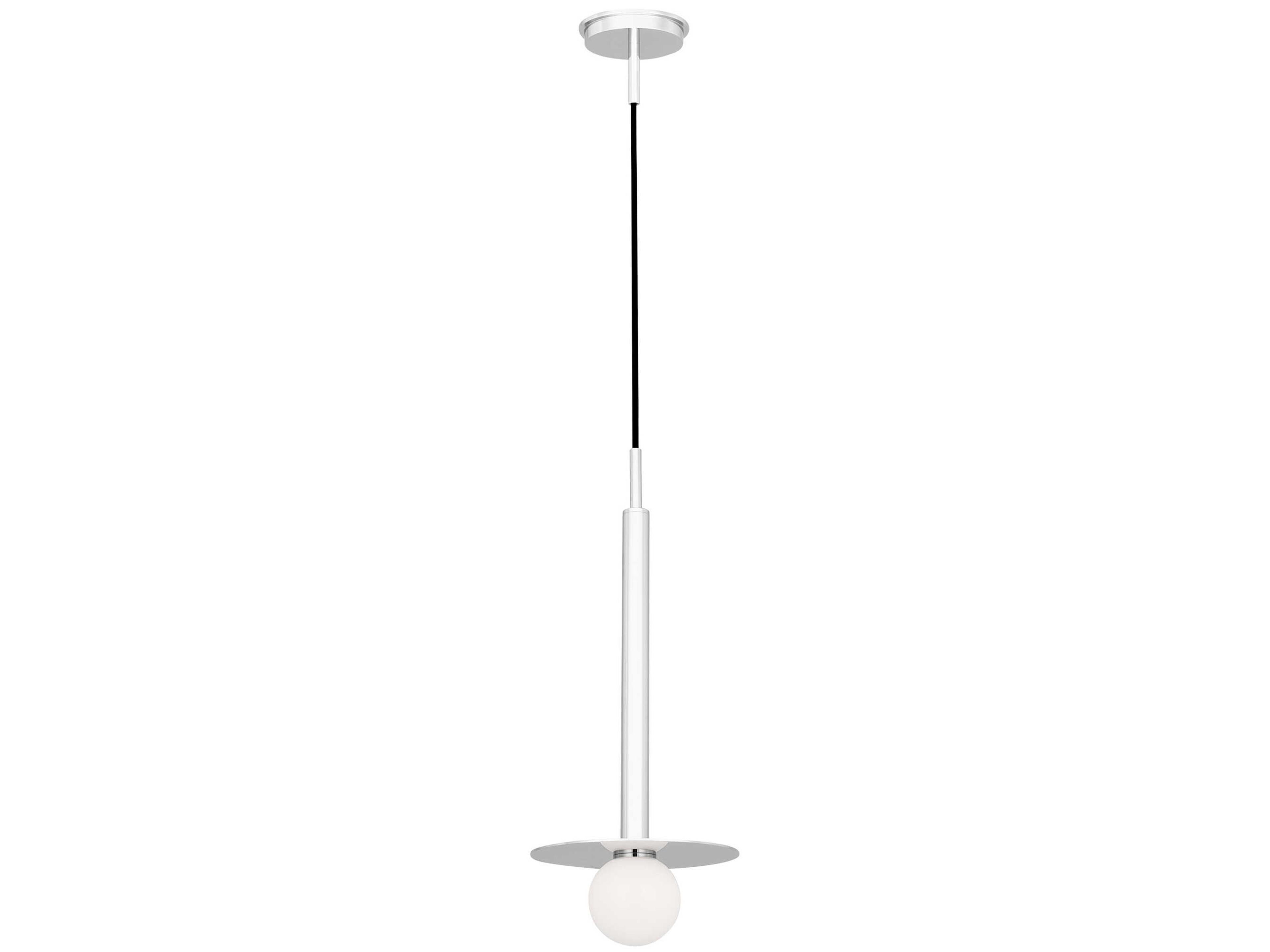 Nodes Polished Nickel Globe Pendant