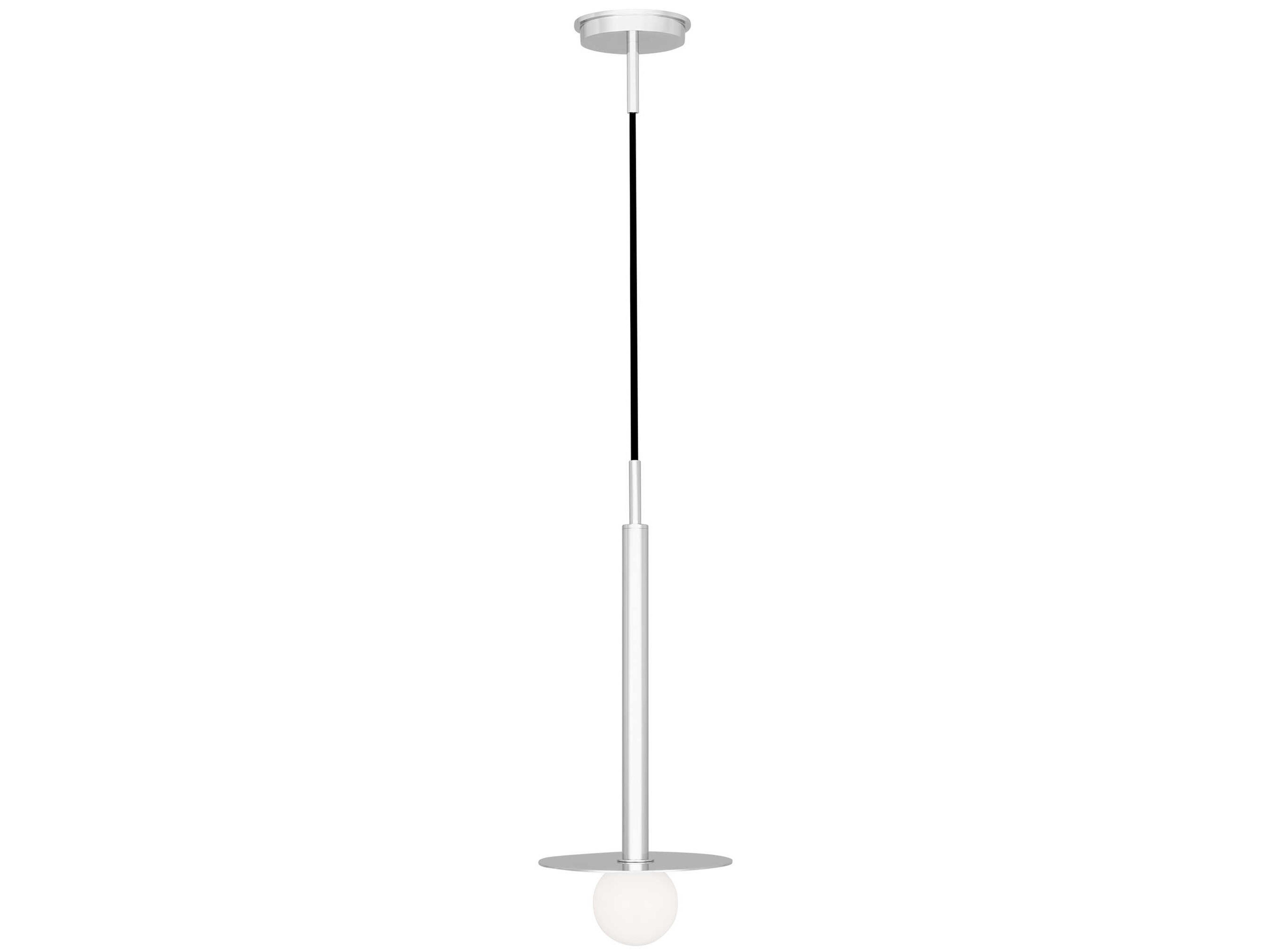 Visual Comfort Studio Nodes 1-Light Polished Nickel Globe Linear Mini Pendant