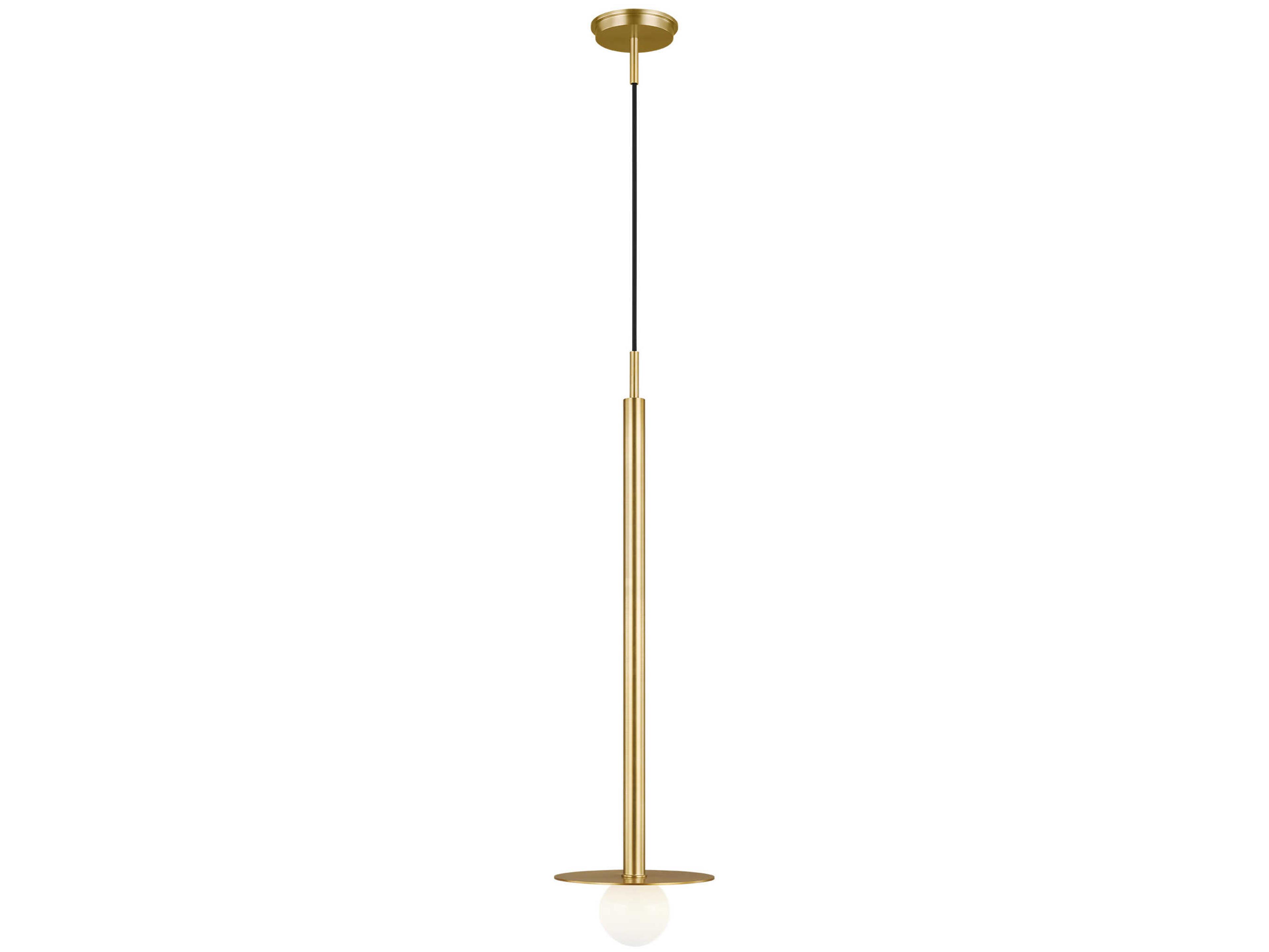 Visual Comfort Studio Nodes 1-Light Burnished Brass Globe Linear Mini Pendant