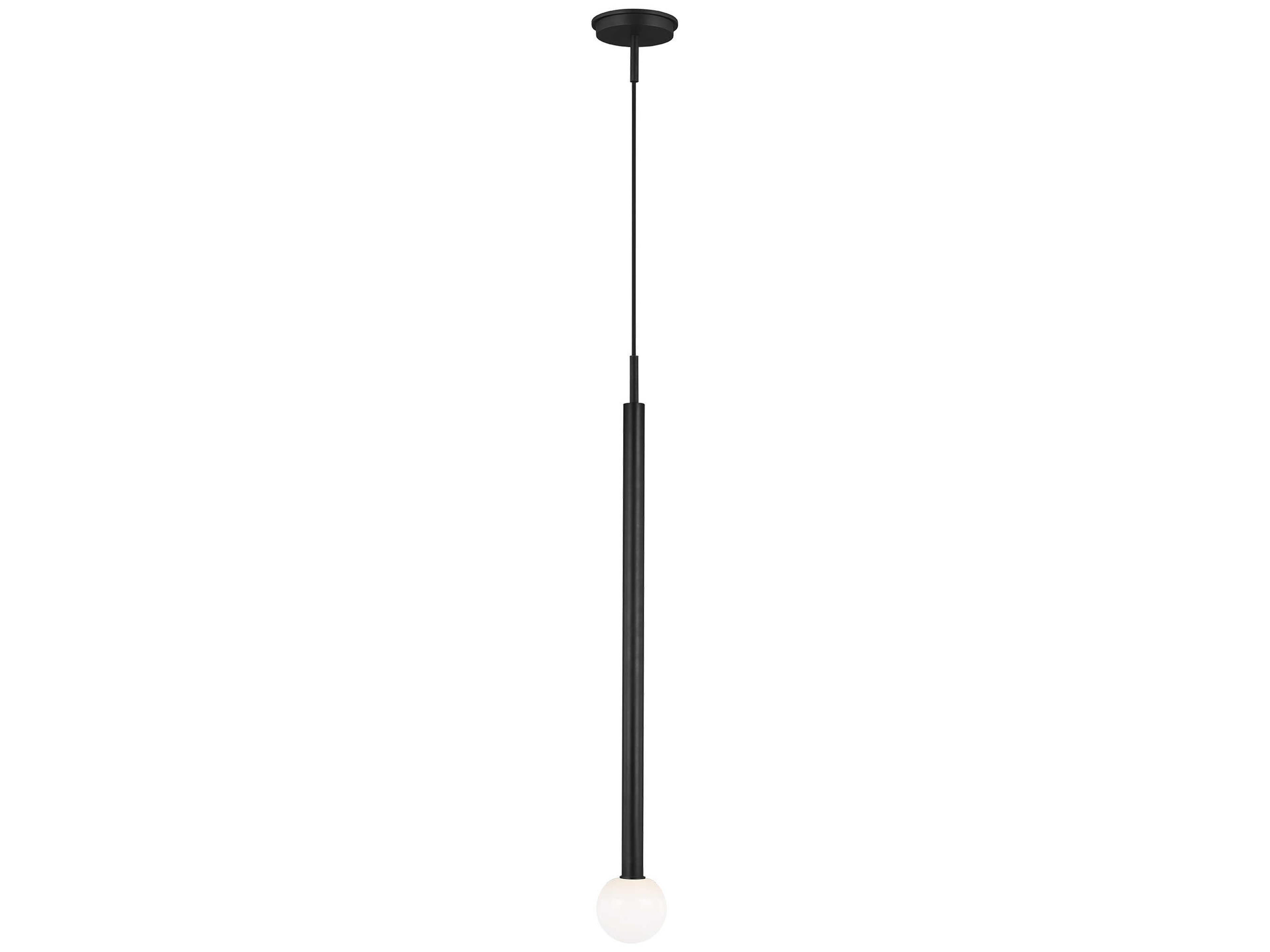 Visual Comfort Studio Nodes 1-Light Midnight Black Globe Linear Mini Pendant