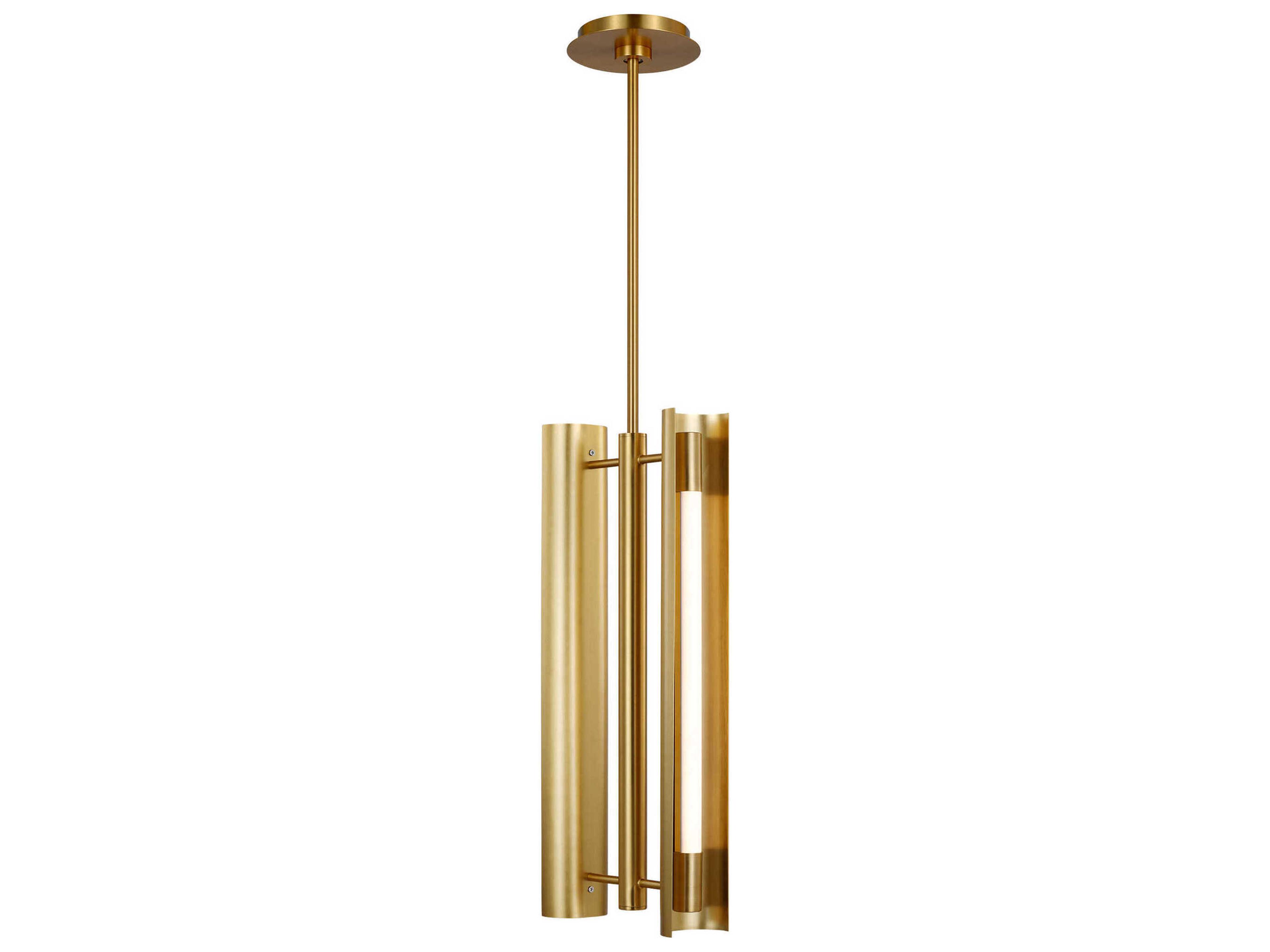 Carson 9 Inch Modern LED Pendant Burnished Brass