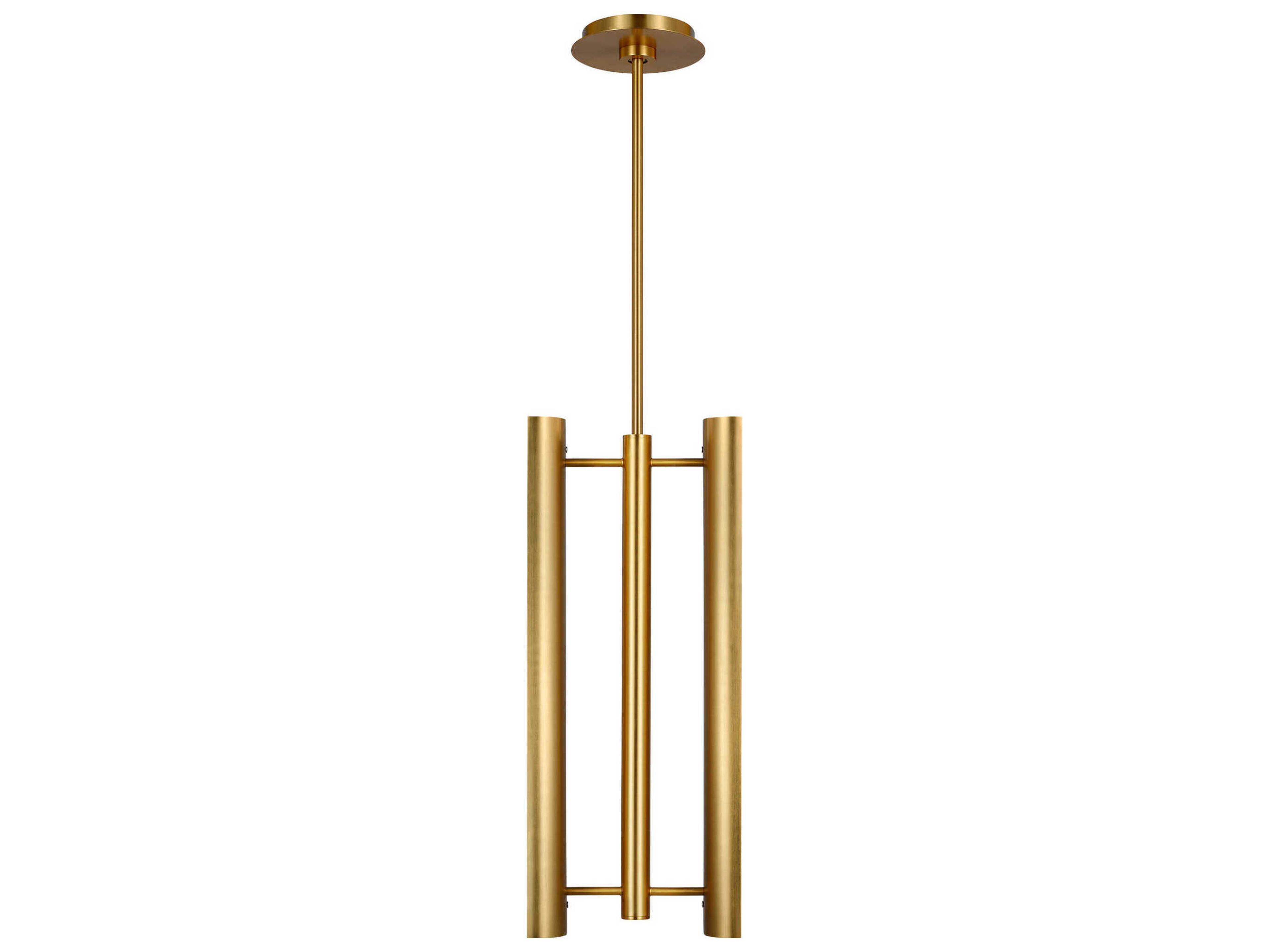 Visual Comfort Studio Carson 1-Light Burnished Brass Linear Mini Pendant