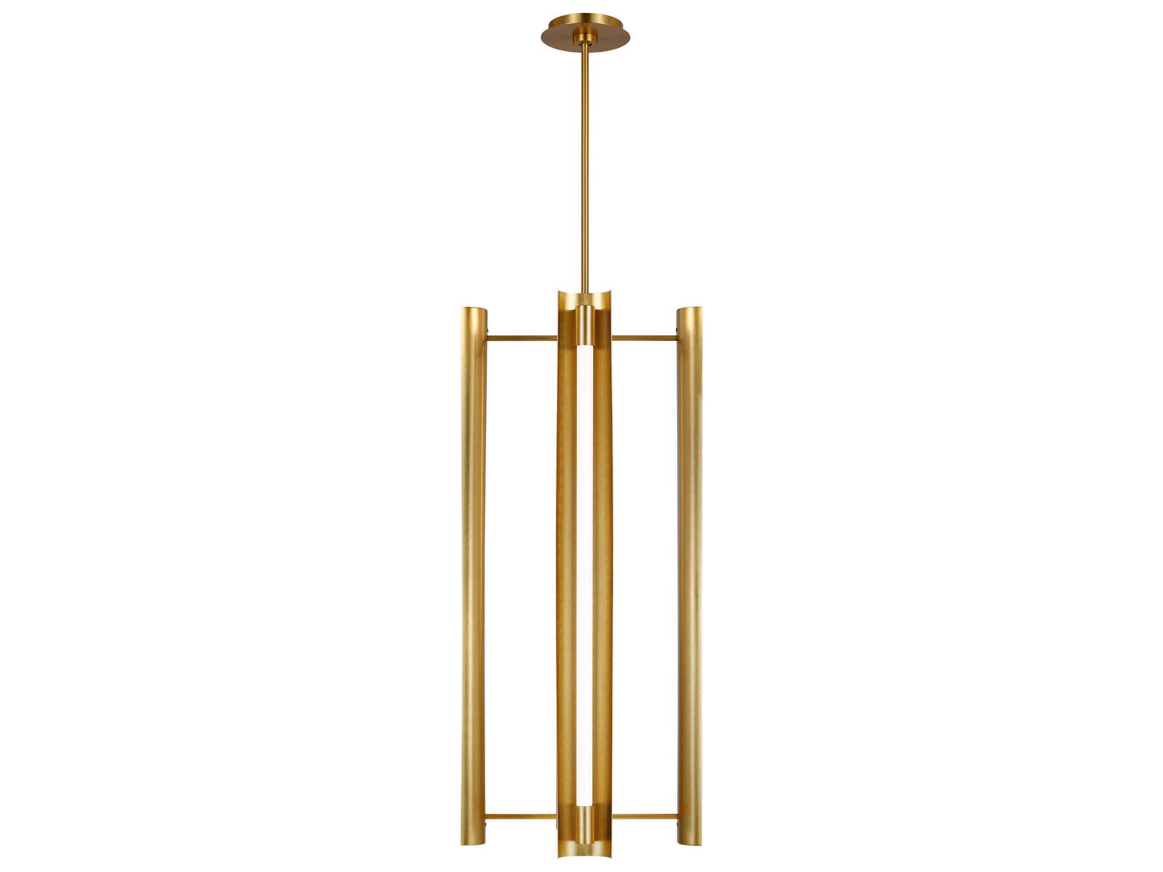 Visual Comfort Studio Carson 1-Light Burnished Brass Linear Pendant