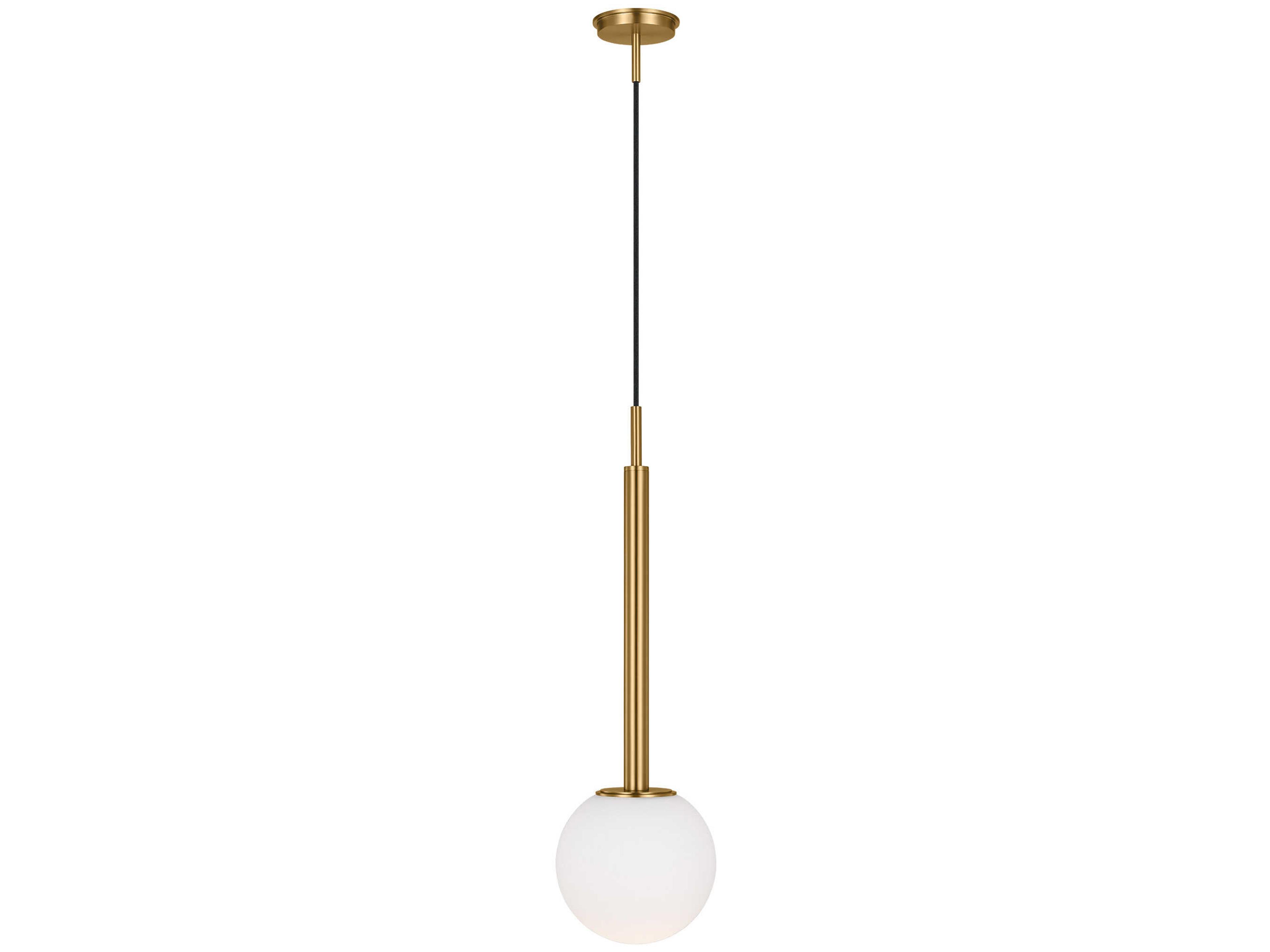 Visual Comfort Studio Nodes 1-Light Burnished Brass Globe Linear Pendant